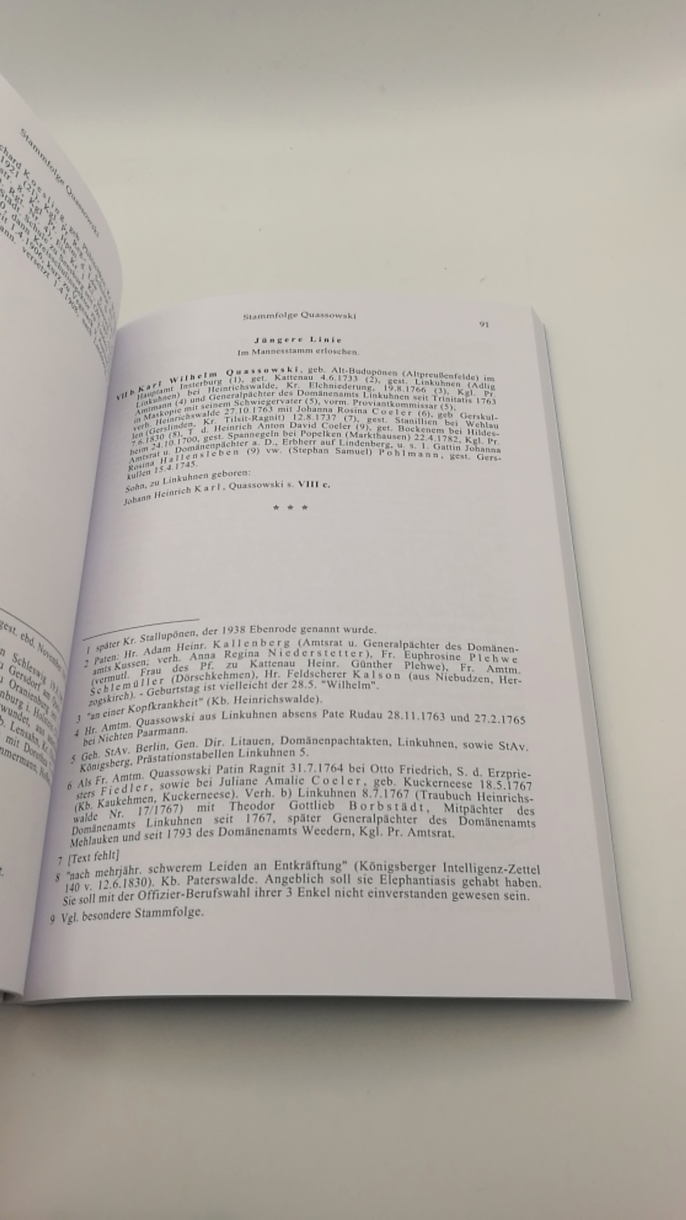 Quassowski, Hans-Wolfgang: Stammfolge Quassowski (Zeitschrift Quassowski, Heft 6) = Heft 1 - 5 (1919 - 1932) in 1 Band