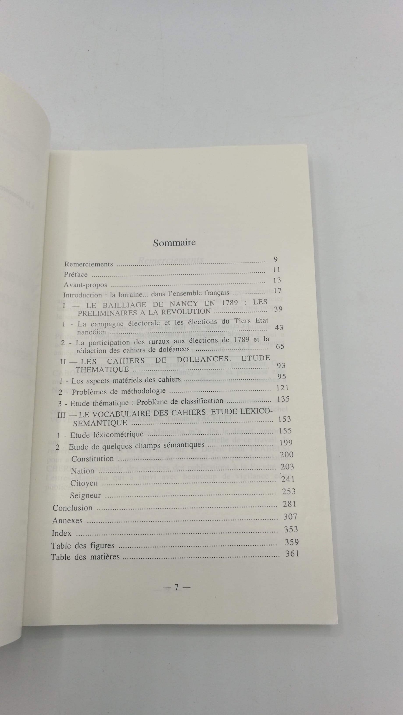 Sellaouti, Rachida Tlili: Formes discursives et comportements politiques: La société francaise en 1789 d'après les cahiers de doléances du bailliage de Nancy. Vol. X