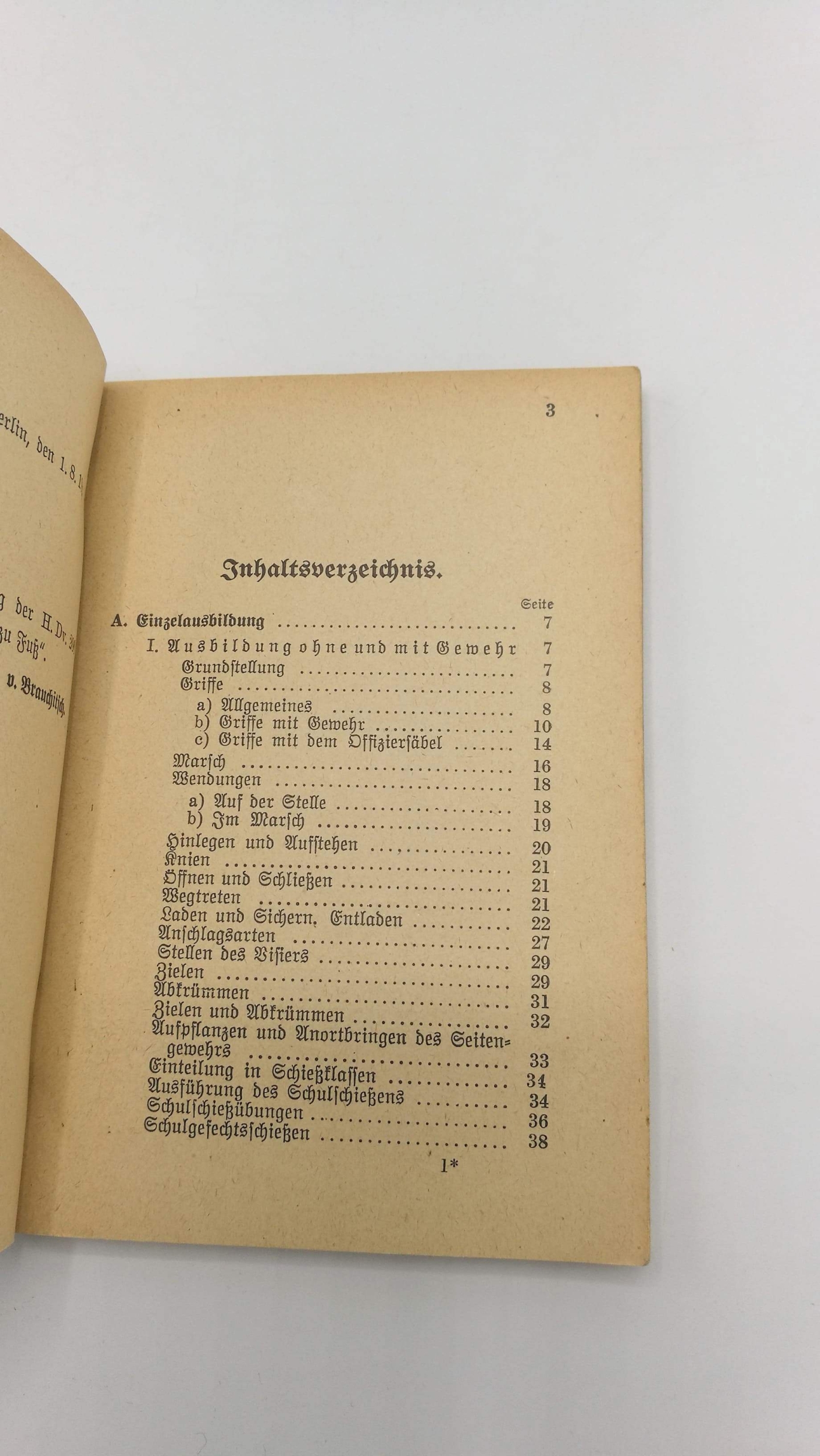 ohne Autor: Ausbildungsvorschrift für die Artillerie (A.V.A.). Heft 1b: Allgemeinen Ausbildung zu Fuß