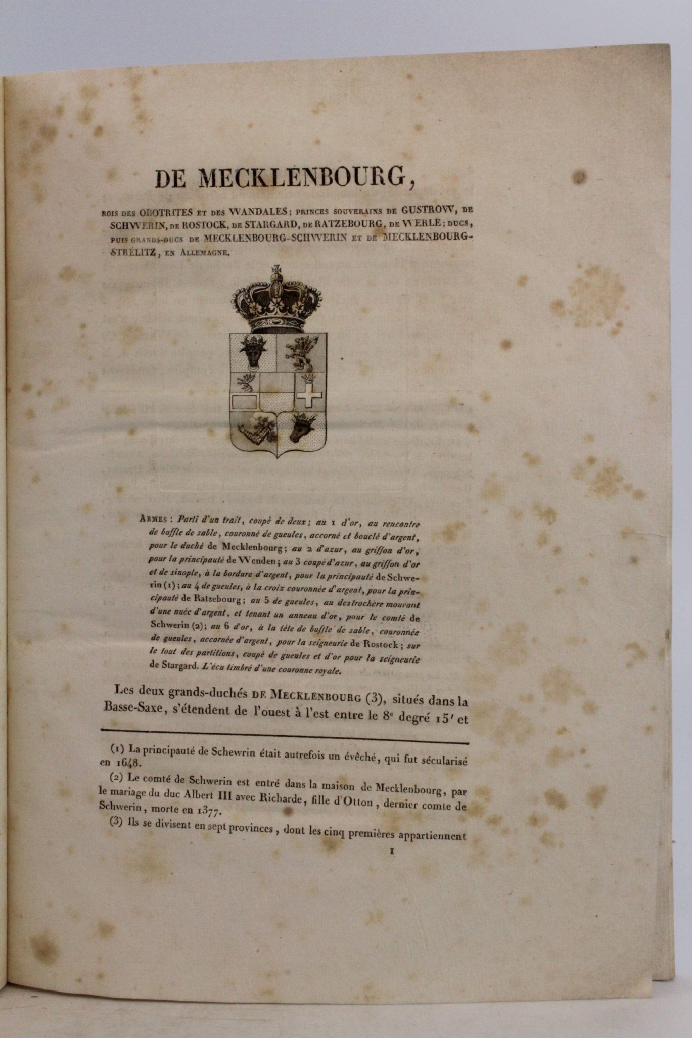 Courcelles, Le Chevalier de: Généalogie de la Maison de Mecklenburg