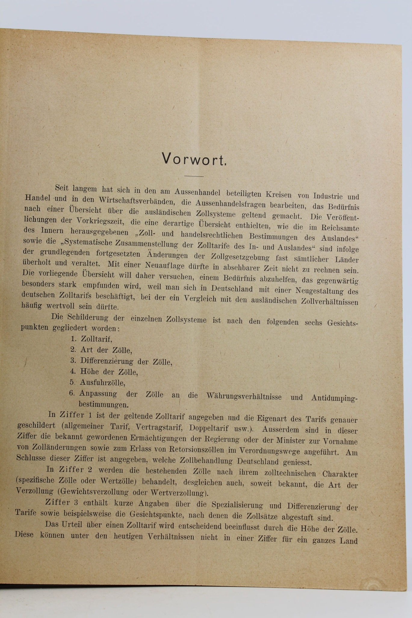 Deutscher Industrie- und Handelstag (Hrsg.): Vergleichende Übersicht über die Zollsysteme der wichtigeren Handelsstaaten