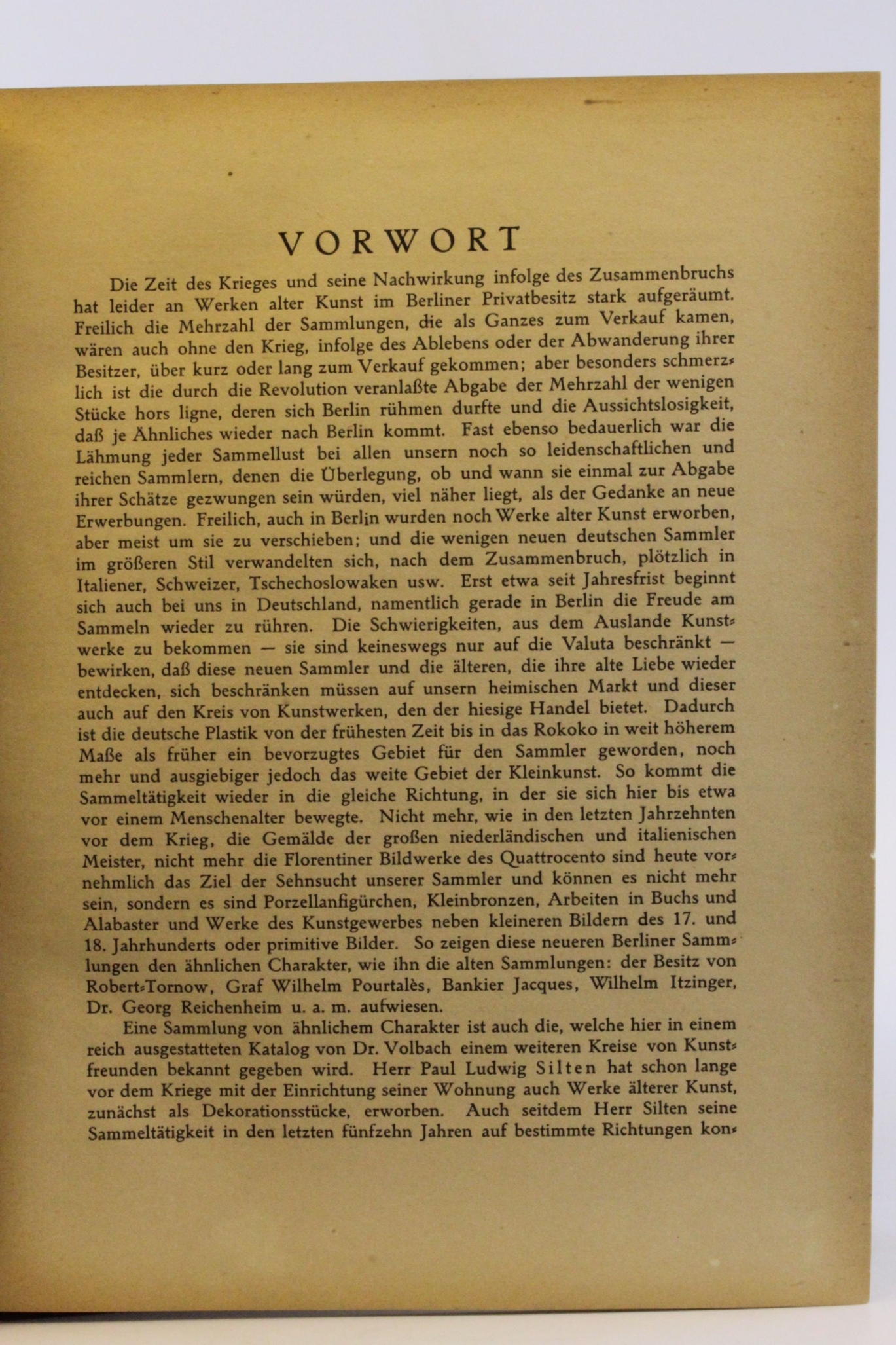 von Bode, W. (Vorw.), W. F. Volbach  (Hrsg.): Die Sammlung Silten