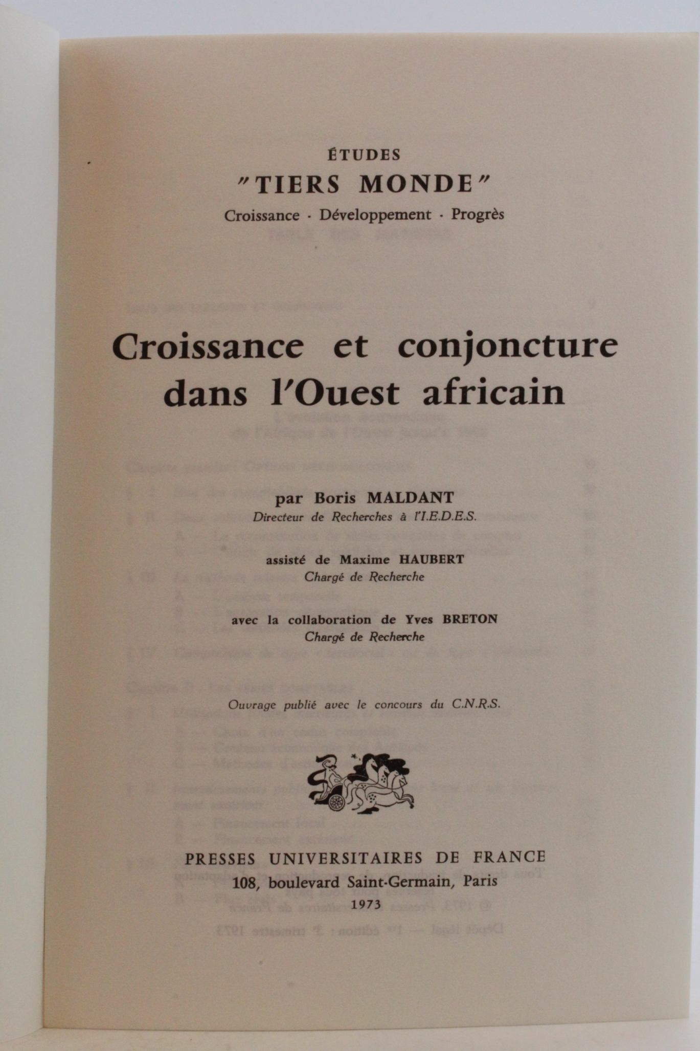 Maldant / Haubert, Boris / Maxime: Croissance et conjuncture dans l ouest africain