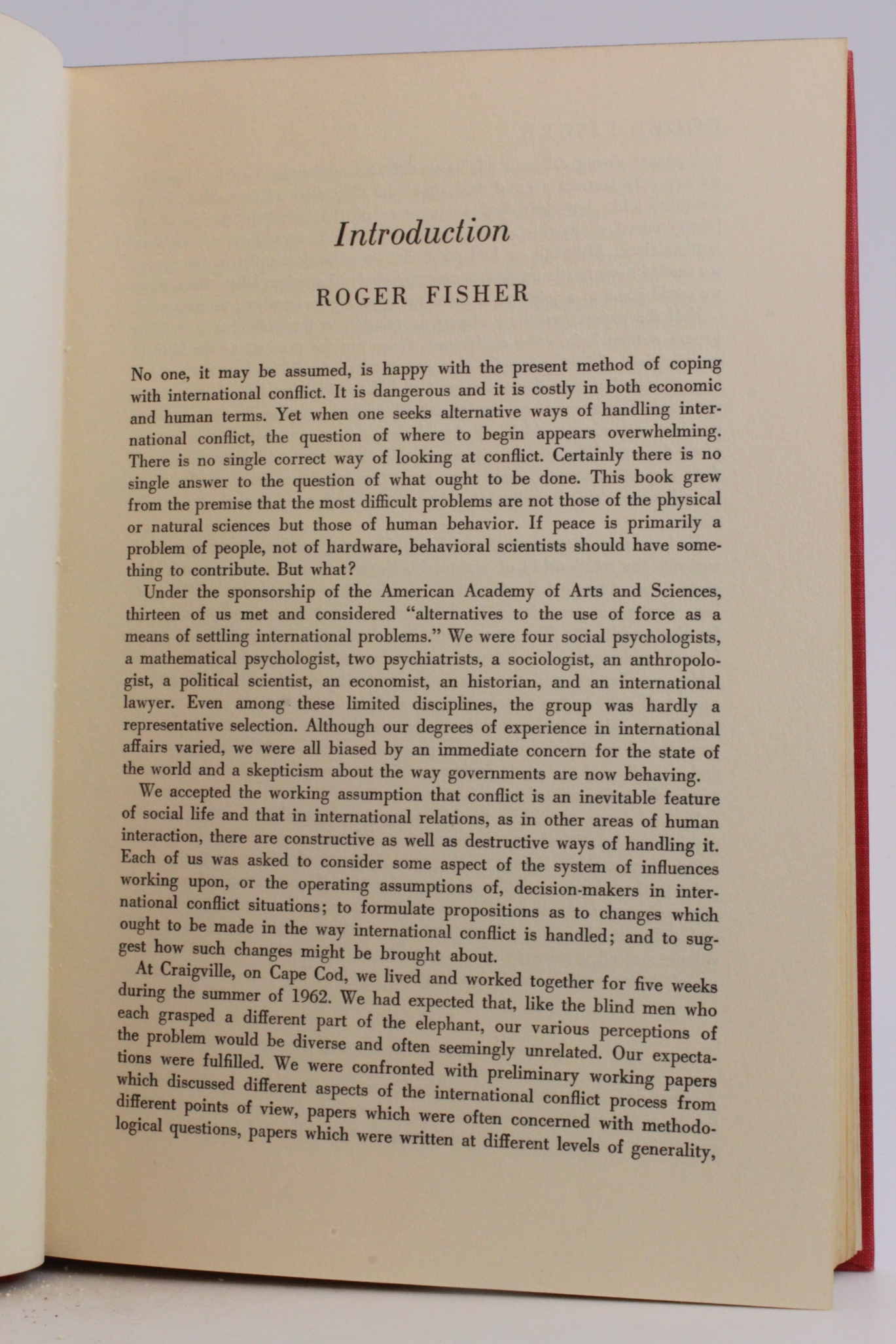 Fisher, Roger: International conflict and behavioral science The Craigville Papers