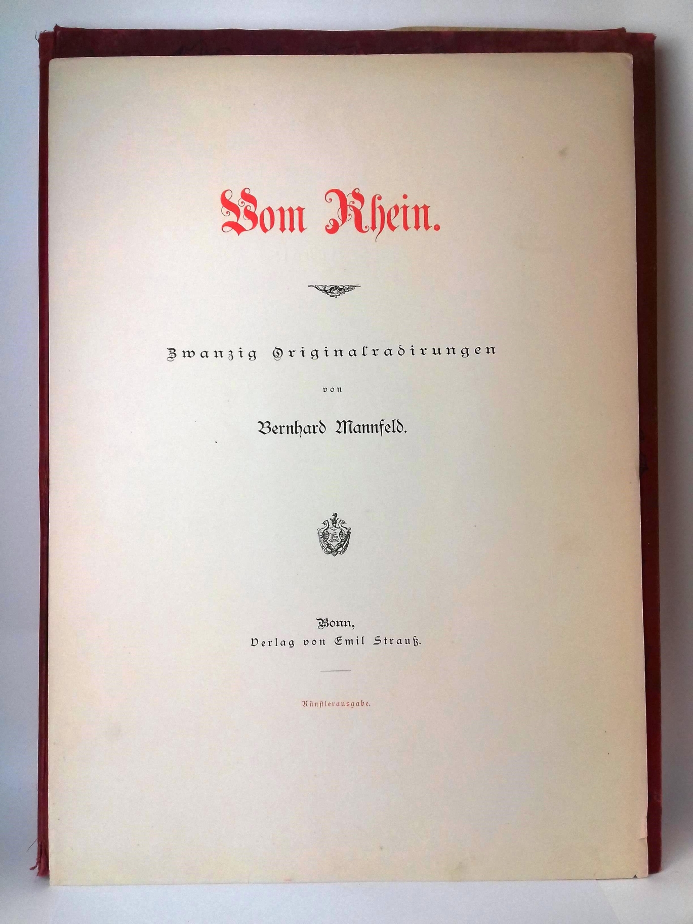 Mannfeld, Bernhard: Vom Rhein Zwanzig Originalradierungen. Künstlerausgabe