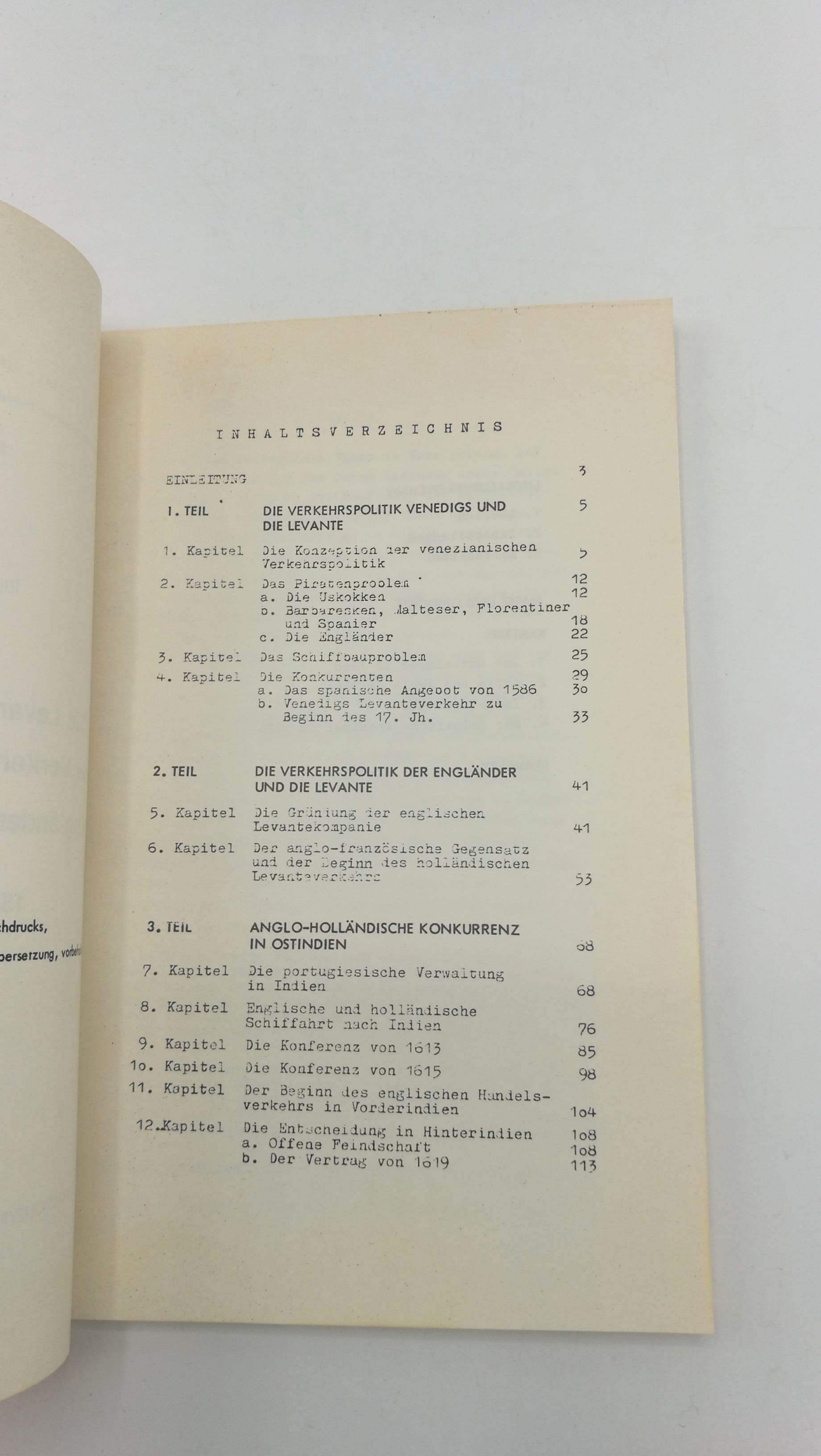 Ohl, Ingo: Die Levante und Indien in der Verkehrspolitik Venedigs der Engländer und der Holländer 1580 - 1623