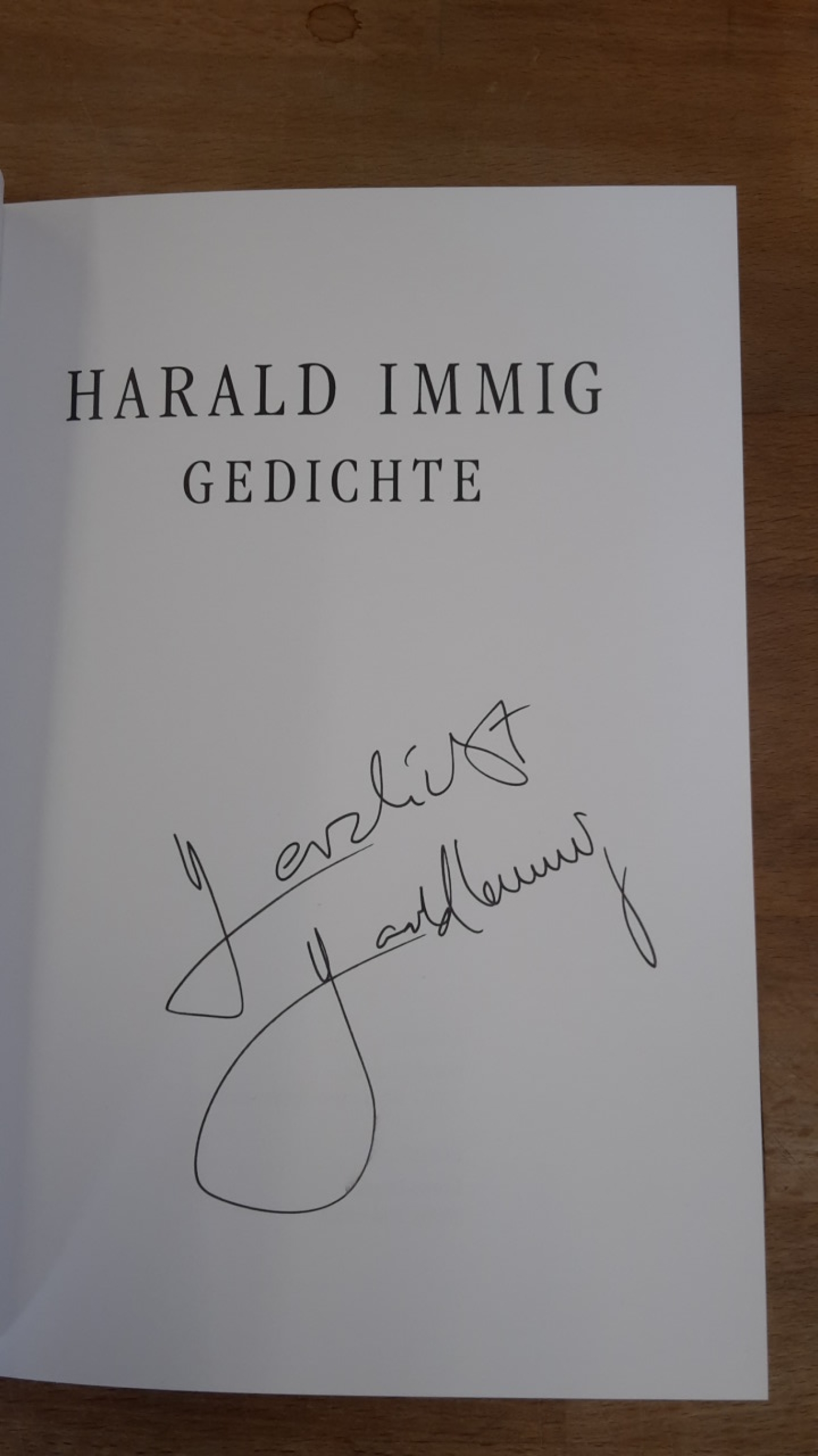 Immig, Harald: Gedichte