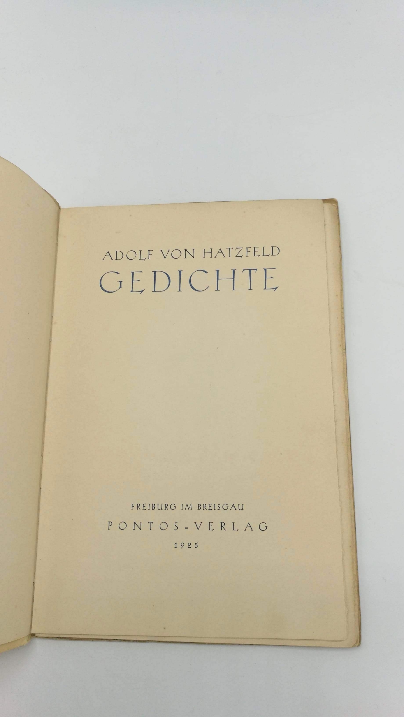 von Hatzfeld, Adolf: Gedichte