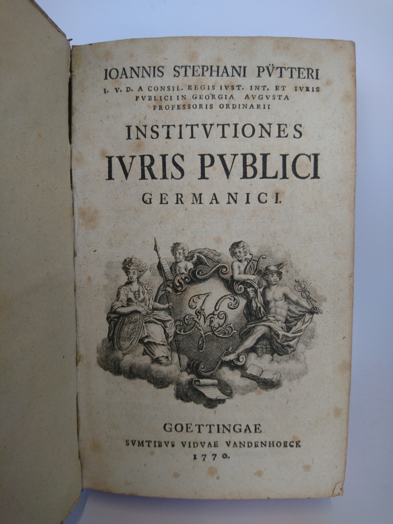 Johann Stephan Pütter: Institutiones Iuris Publici Germanici Äußerst seltene Erstausgabe