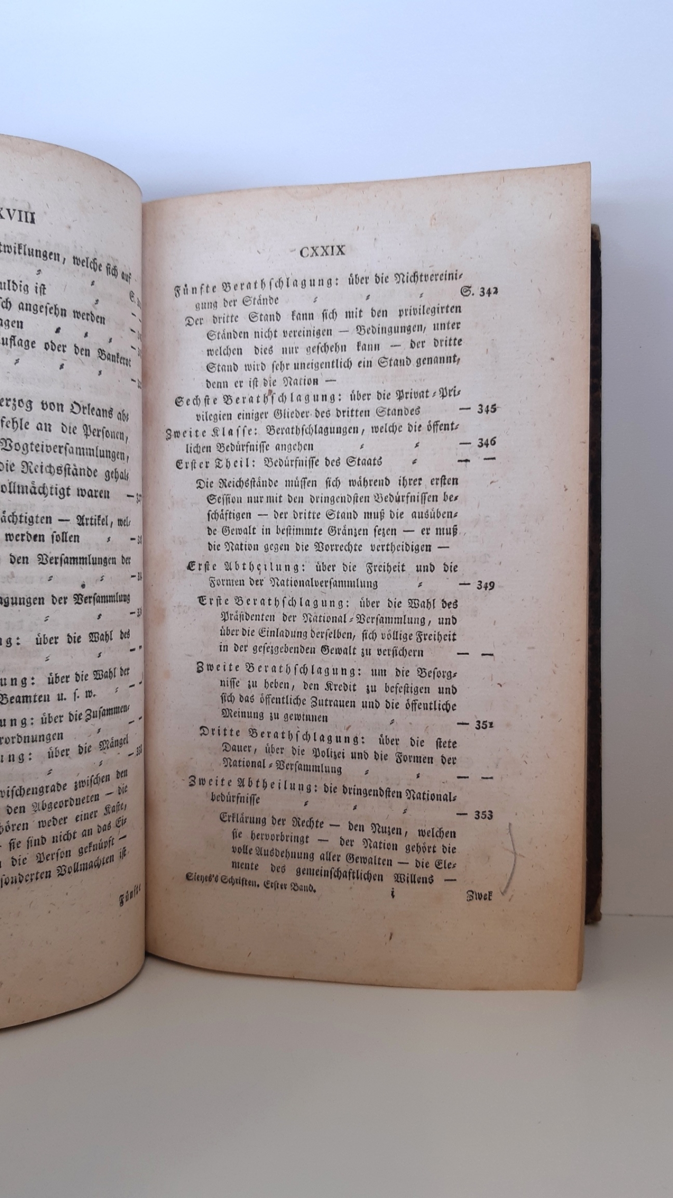 Emmanuel Sieyes: Politische Schriften vollständig gesammelt von dem deutschen Uebersezer nebst zwei Vorreden über Sieyes Lebensgeschichte, seine politische Rolle, seinen Charakter, seine Schriften