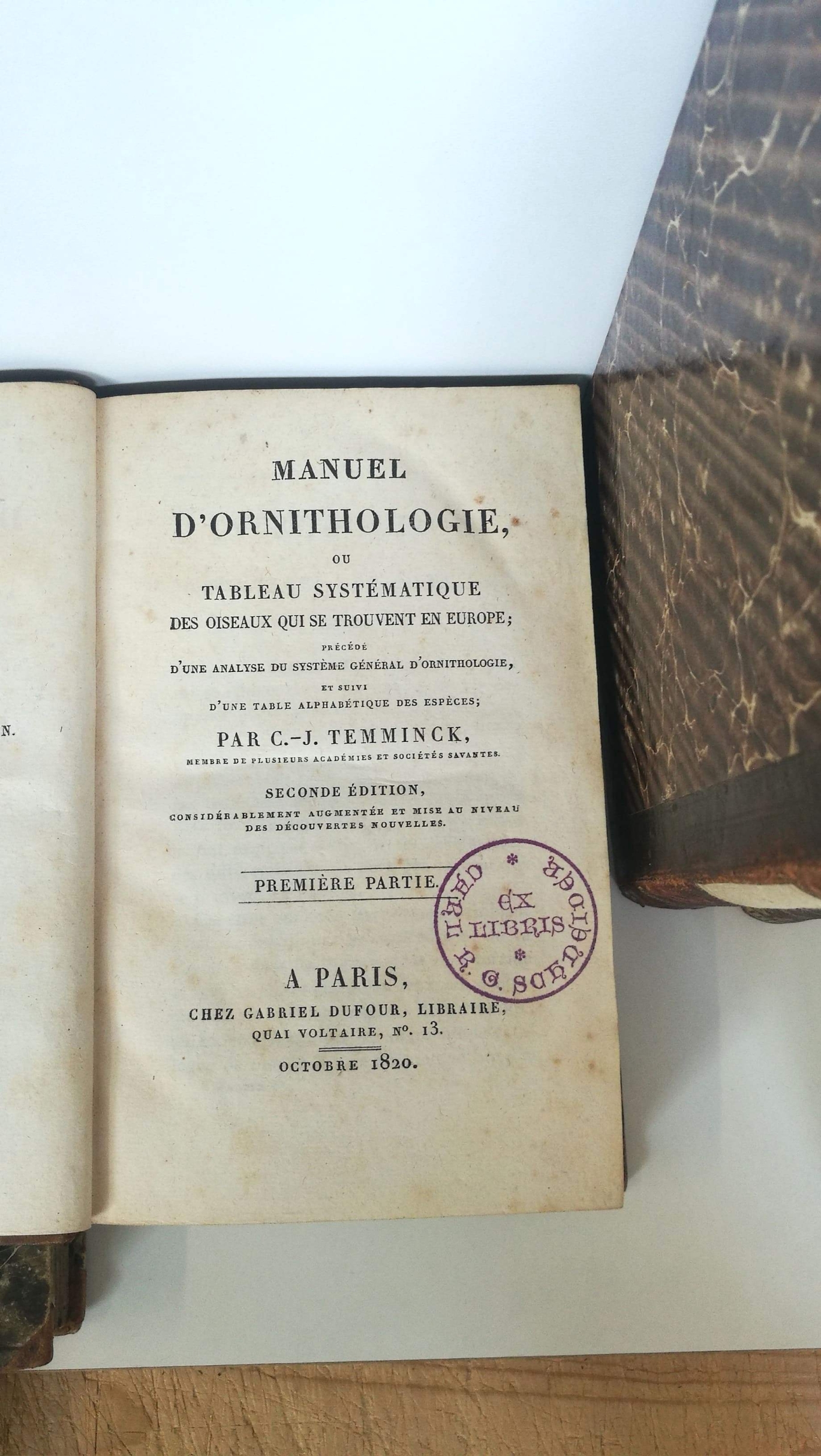 Temminck, J. - C.: Manuel d' ornitologie ou tableau systématique des oiseaux qui se trouvent en europe