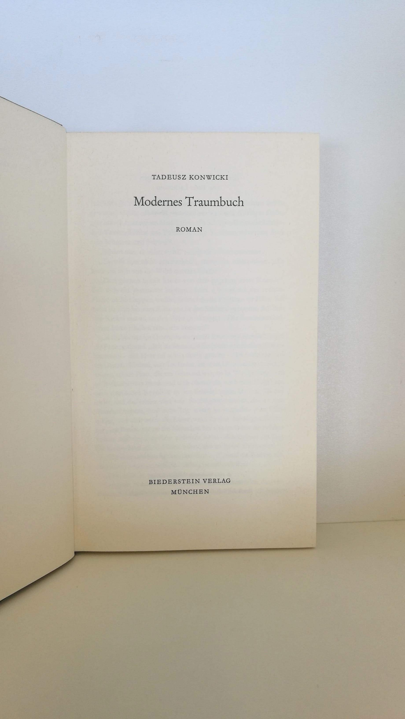 Konwicki, Tadeusz: Modernes Traumbuch. Roman