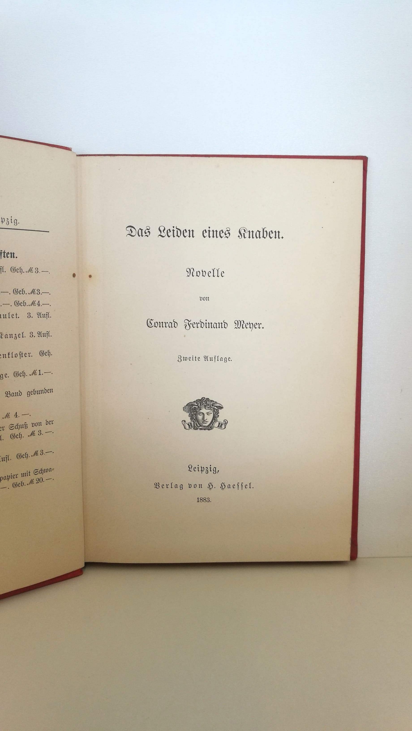 Meyer, Conrad Ferdinan: Leiden eines Knaben