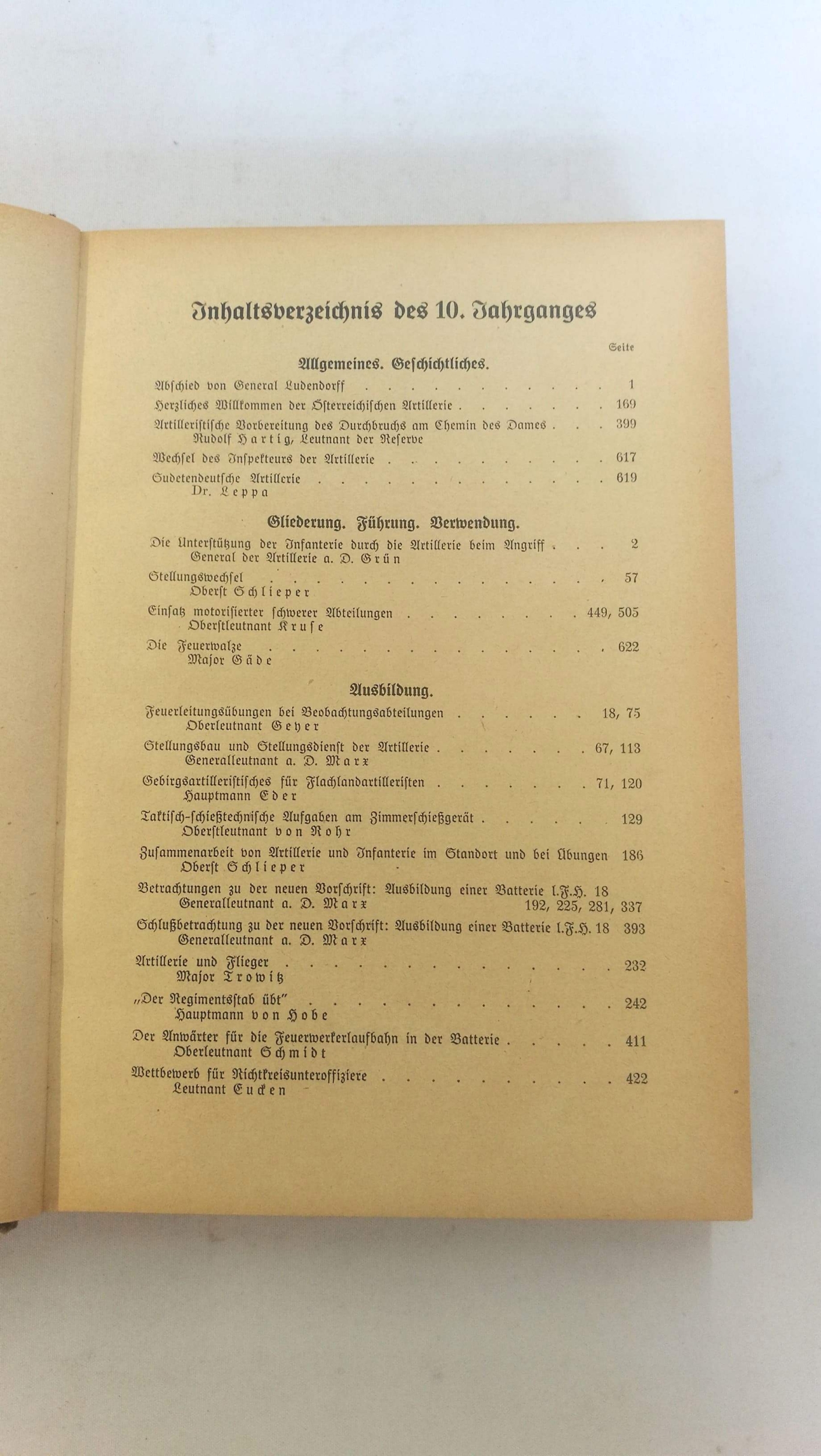 Karl Deuringer, Major a.D. (Schriftleiter):: Artilleristische Rundschau. Monatsschrift für die Deutsche Artillerie. 10. Jahrgang