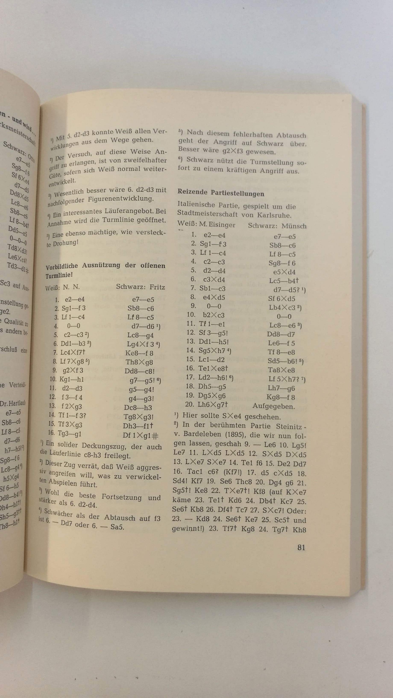 Benzinger, Josef: Lehrreiche Kurzpartien. Motto: Laßt Kombinationen sprechen. Eine ausgewählte Sammlung von 350 glossierten Kombinations-Partien und Reinfällen bekannter Schachmeister nach 91 Schacheröffnungen