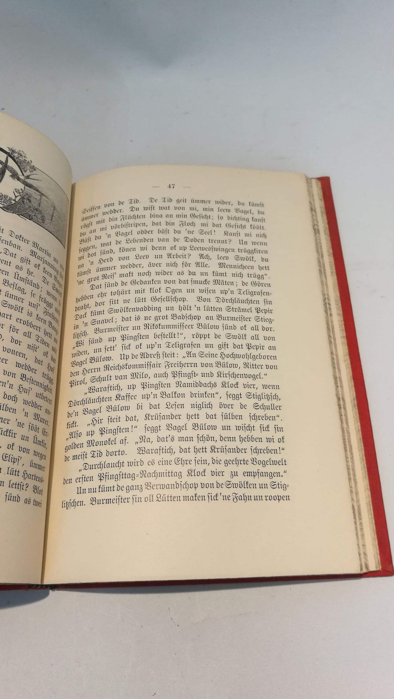 Mannsfeld, Arnold: De Vageldeputatschon Bi Bismarck. Sassenwalt Idill To lesen för Kint un Kinnskinner.