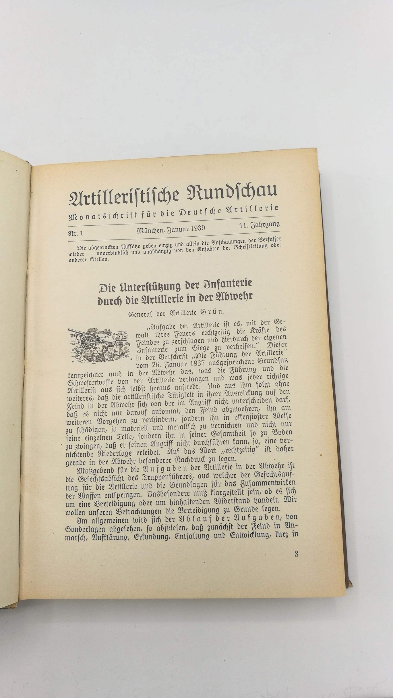 o. Angabe, : Artilleristische Rundschau. Monatsschrift für die Deutsche Artillerie. 11. Jahrgang 1939 