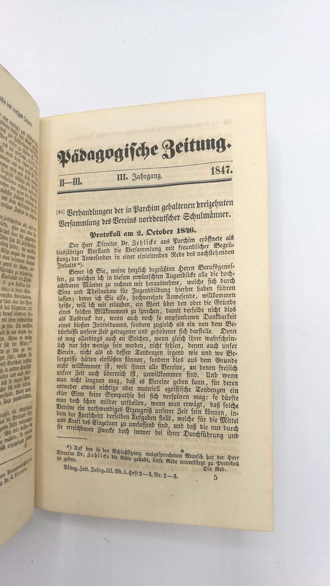 Gräfe / Clemen (Hrsg.), Dr. H. / Dr. C.: Pädagogische Zeitung. Dritter (3.) Jahrgang 1. Band 1847