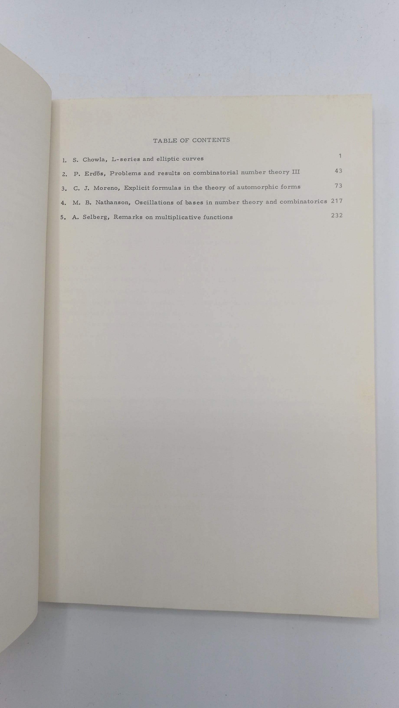 Dold / Eckmann / Nathanson, A. / B. / M. B.: Number Theory Day. Lecture Notes in Mathematics (626). Proceedings of the Conference Held at Rockefeller University, New York 1976