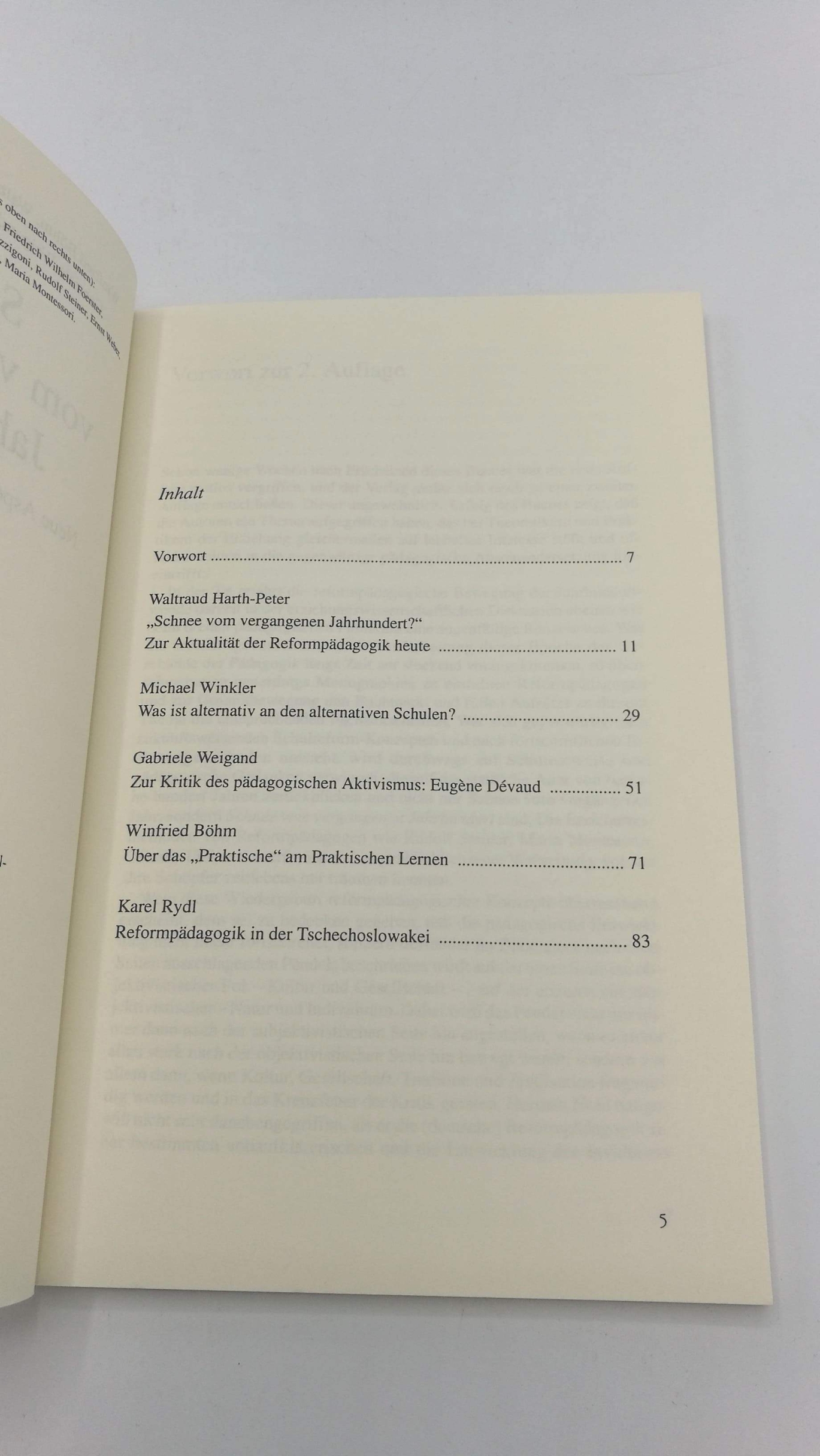 Böhm u.a. (Hrsg.), Winfried: Schnee vom vergangenen Jahrhundert. Neue Aspekte der Reformpädagogik