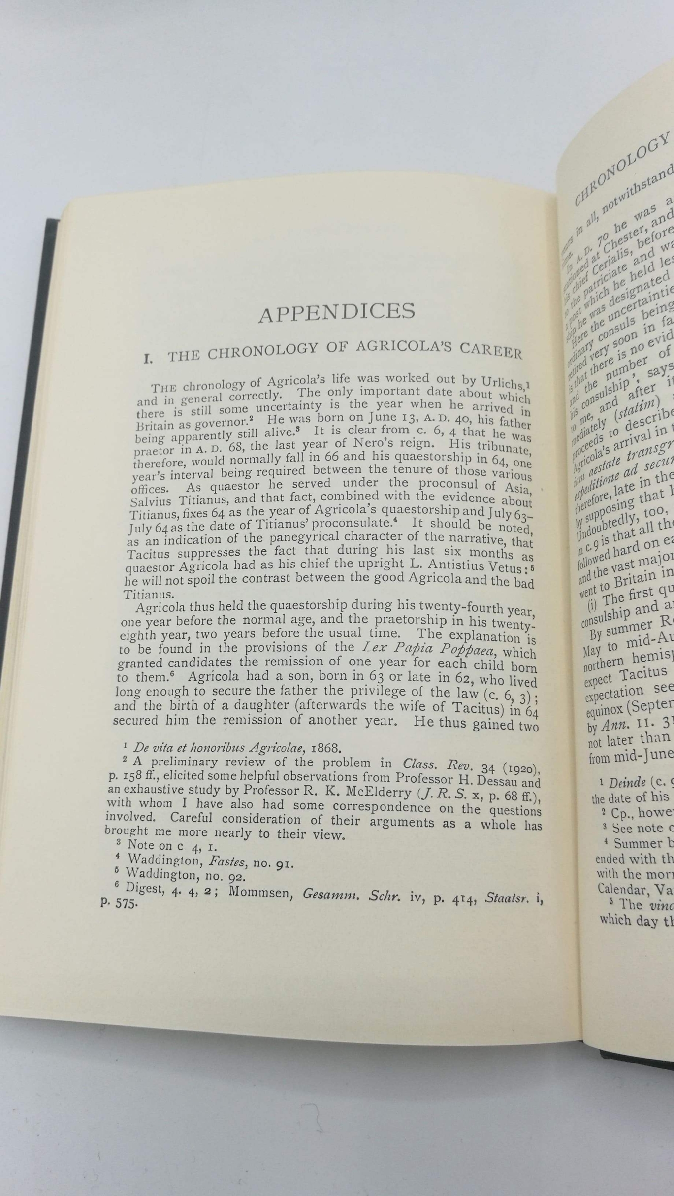 Tacitus: Cornelli Taciti De Vita Agricolae. Edited by H. Furneaux. Second Edition. Revised and Largely Rewritten by J. G. C. Anderson