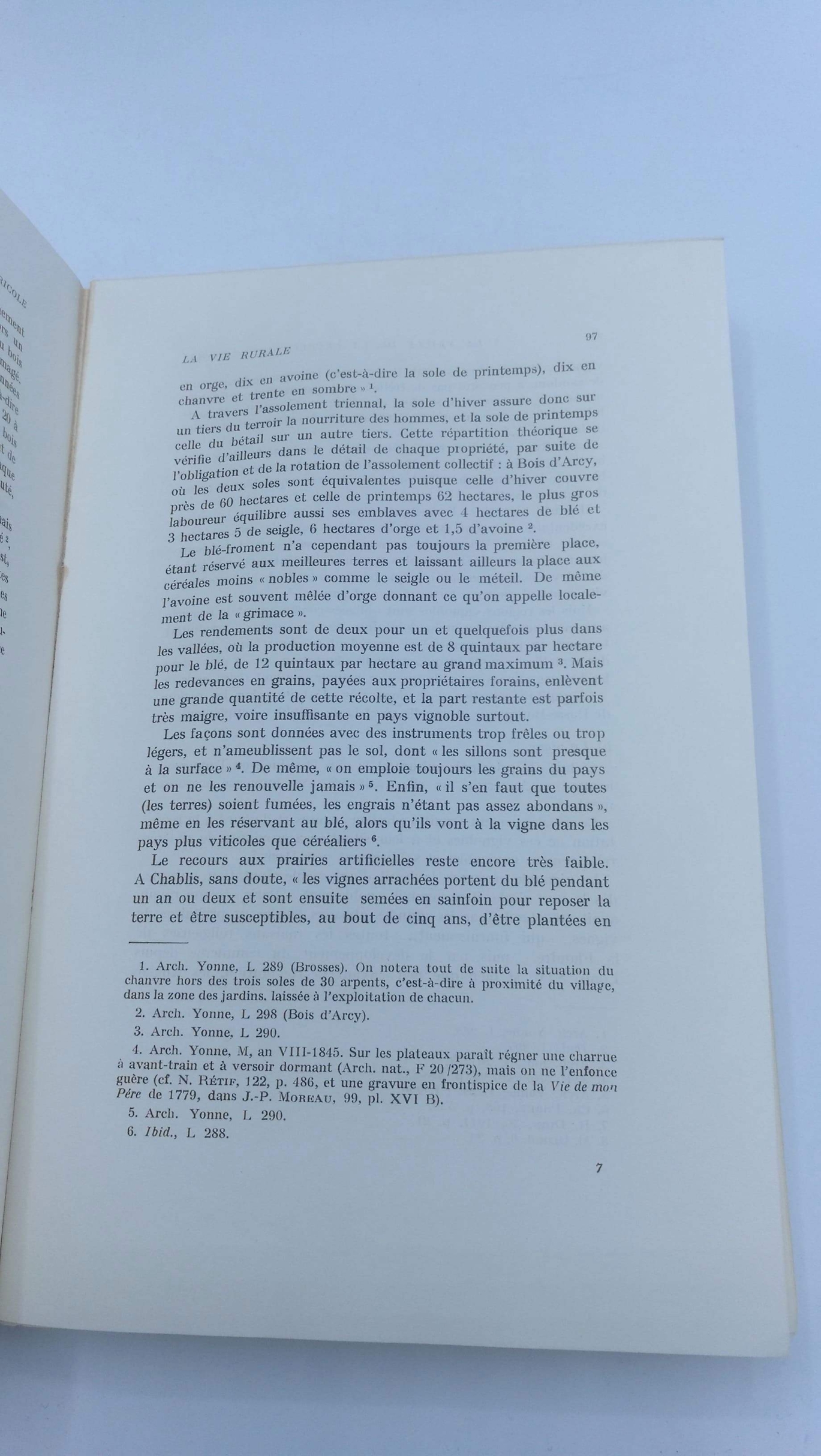 Moreau, J.-P.: La vie rurale dans le sud-est du bassin parisien entre les vallées de l'Armançon et de la Loire Etude de geographie humaine