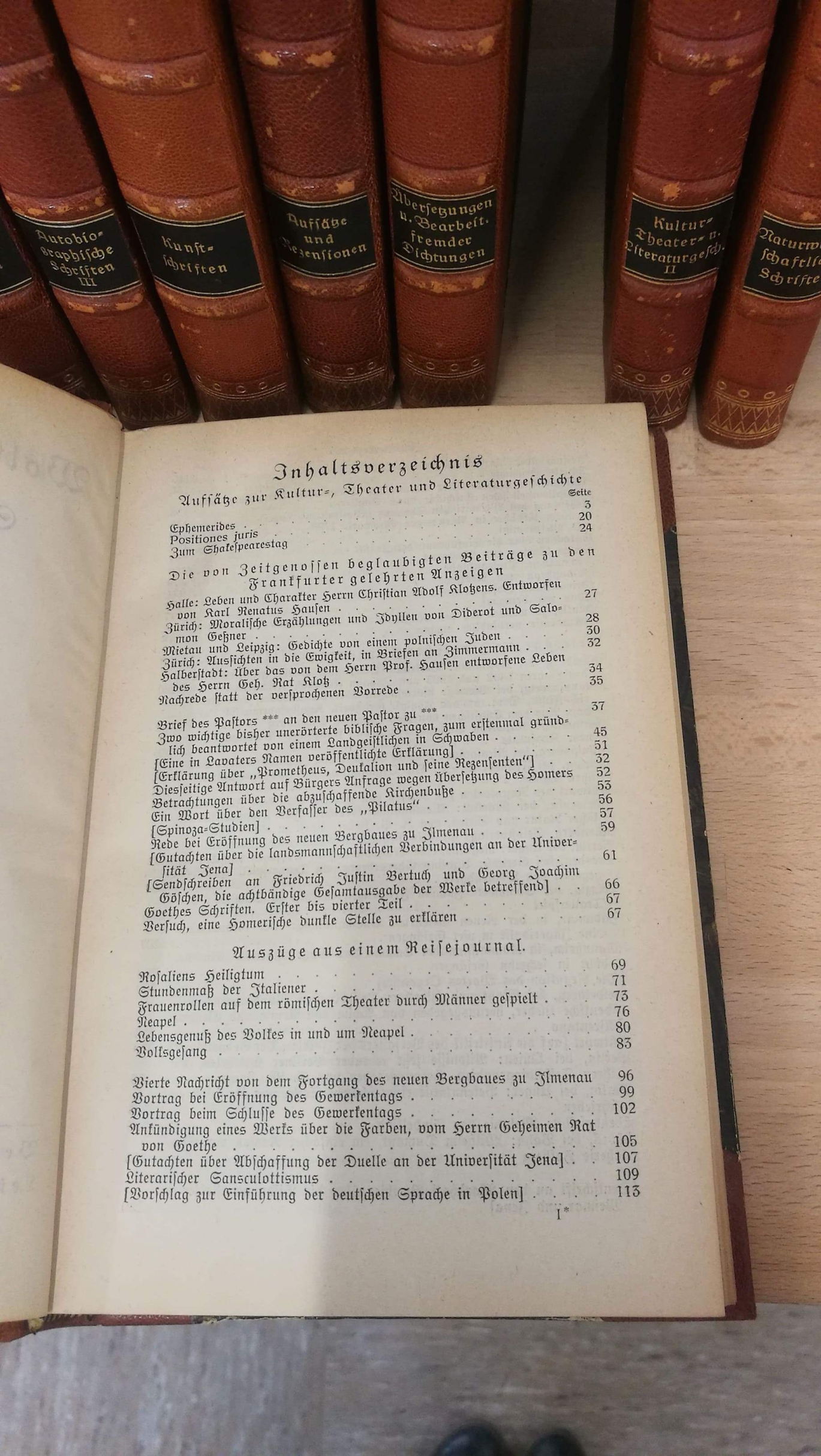 von Goethe, Wolfgang: Sämtliche Werke. Neue wohlfeile Ausgabe. Fünf Serien. Band 1-15 (komplett). 