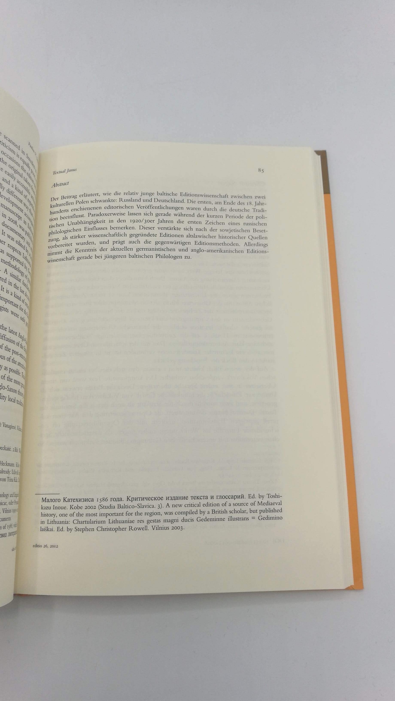 Nutt-Kofoth (Hrsg.), Rüdiger: Editio. Band 26. 2012. Internationales Jahrbuch für Editionswissenschaft