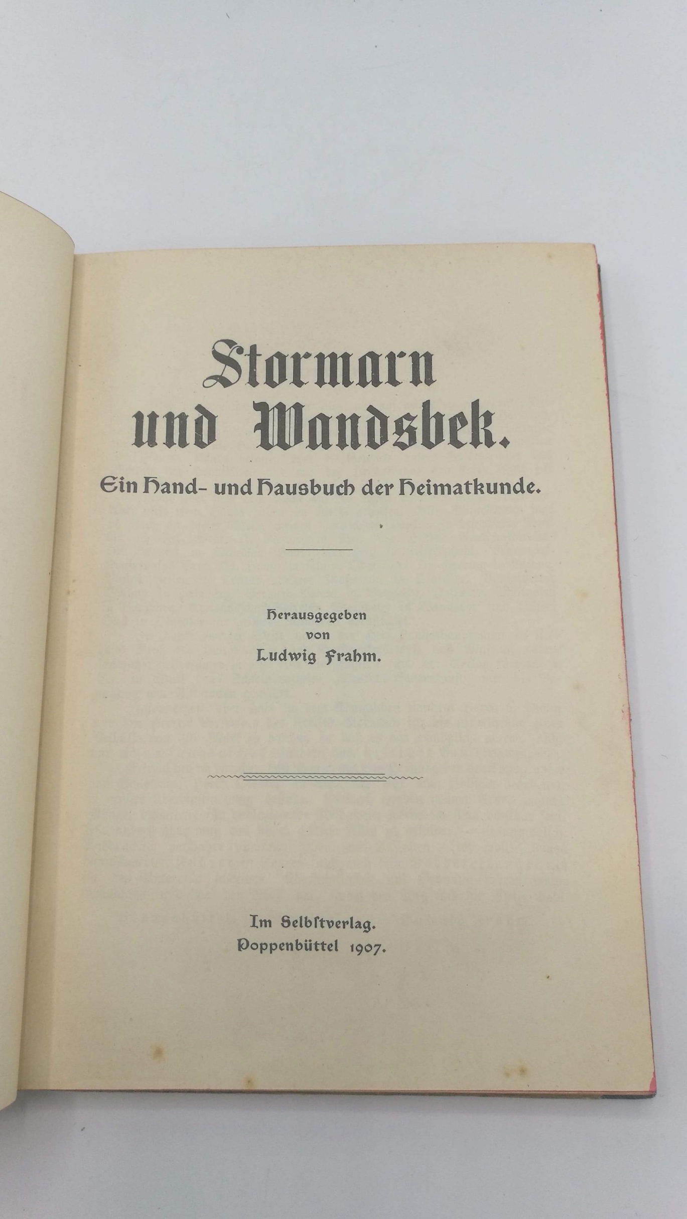 Frahm, Ludwig: Stormarn und Wandsbek Große Ausgabe der Heimatkunde 