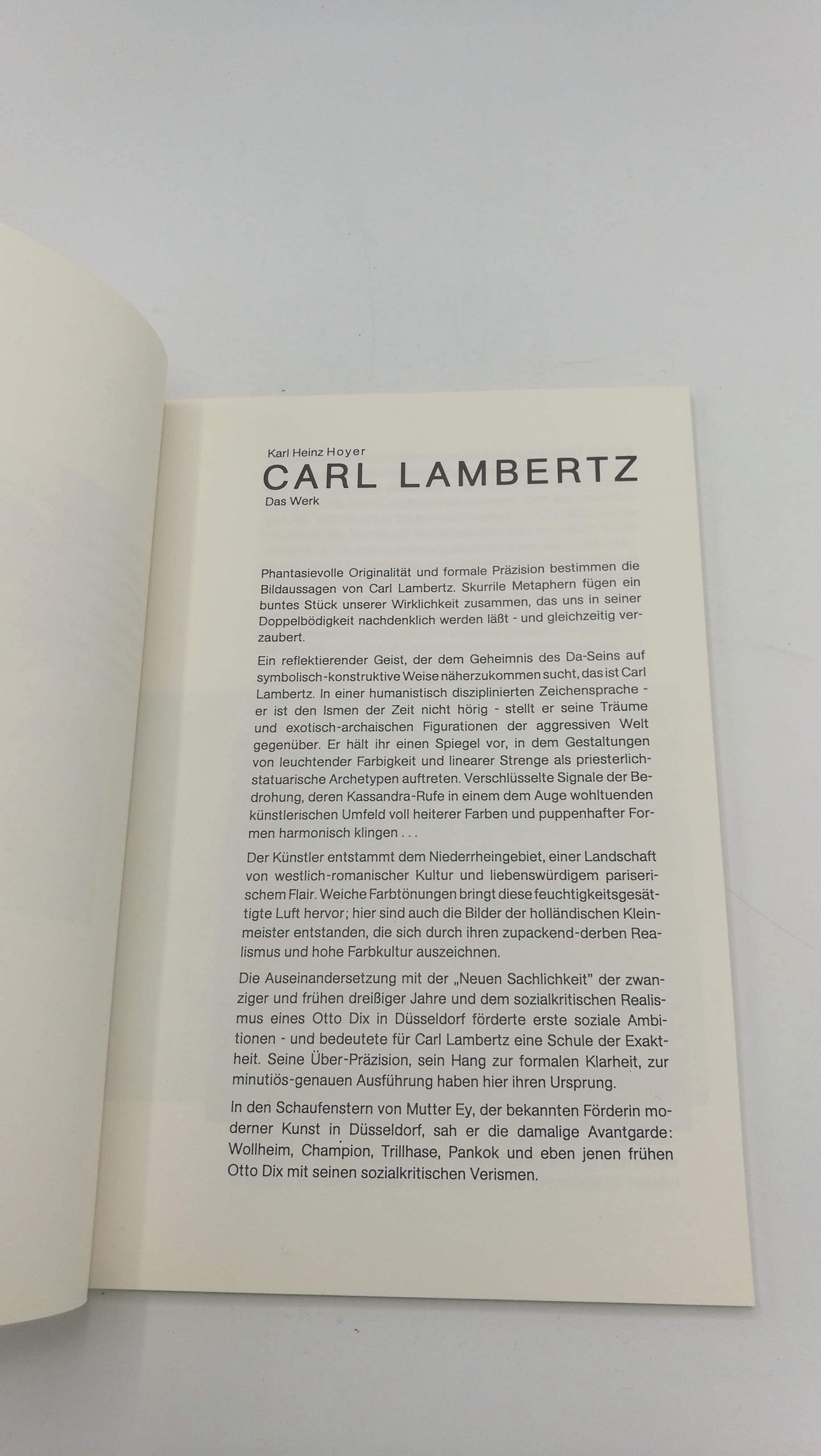 Hoyer, Dr. K. H.: Carl Lambertz Diese Veröffentlichung entstand zum 70. Geburtstag des Künstlers am 29. März 1980