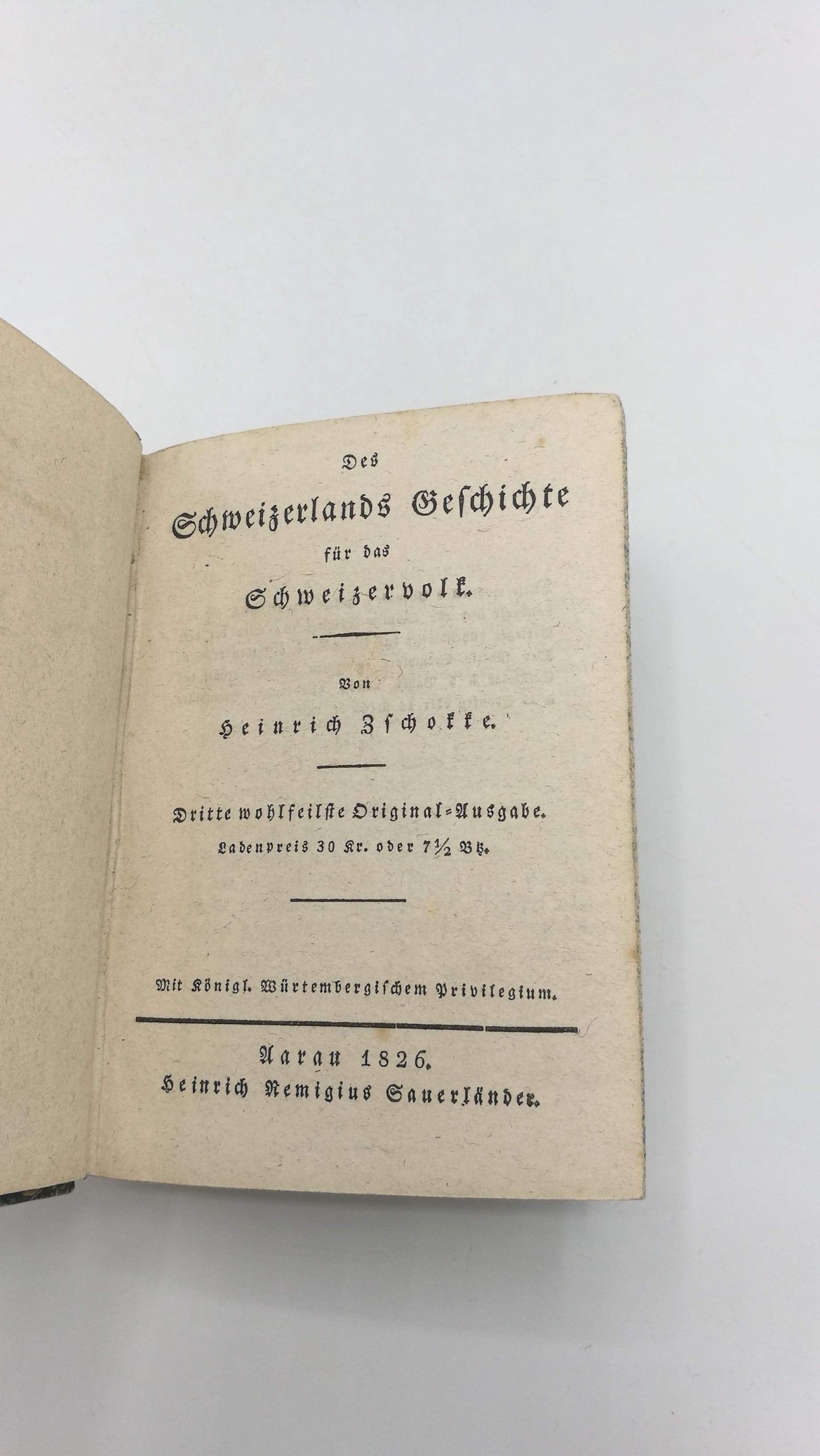 Zschokke, Heinrich: Des Schweizerlands Geschichte für das Schweizervolk