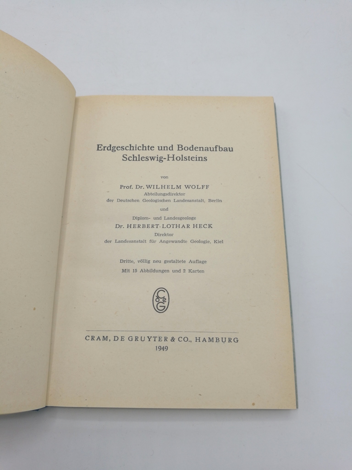 Wolff, Wilhelm: Erdgeschichte und Bodenaufbau Schleswig-Holsteins. 3. Auflage. 