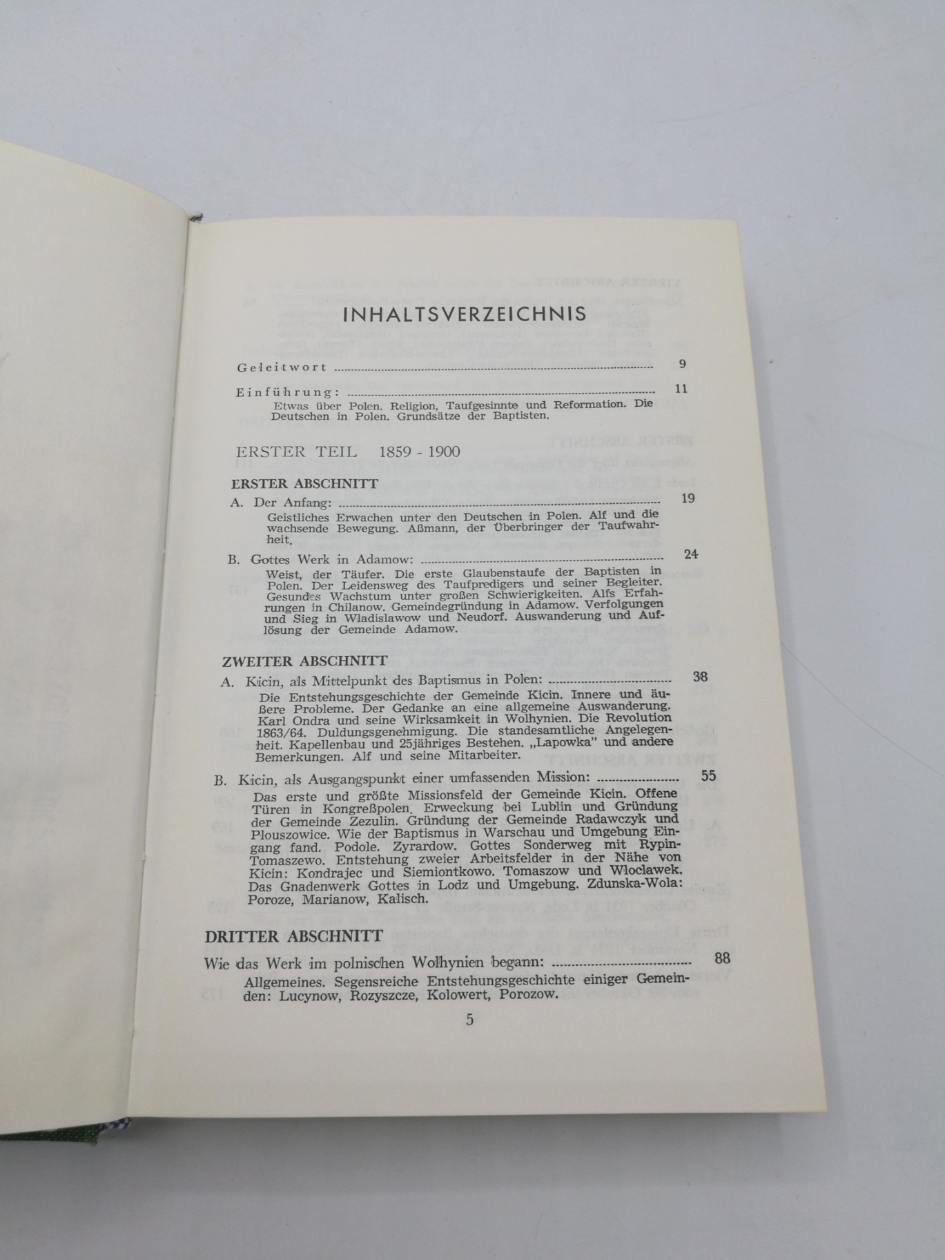 Robert L. Kluttig: Geschichte der deutschen Baptisten in Polen von 1858 - 1945 Mit eingeklebter Postkarte mit Widmung und Signatur des Verfassers