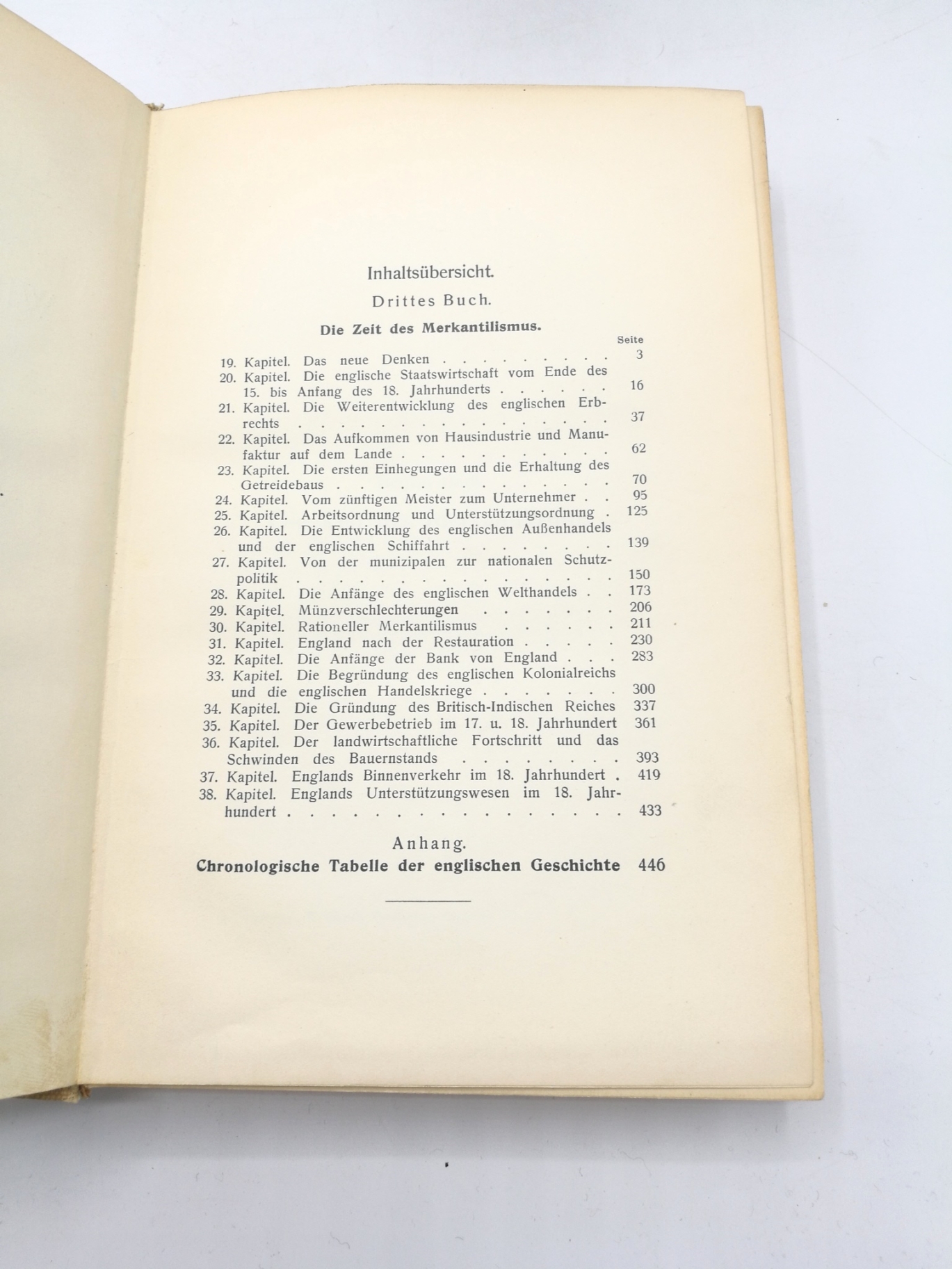 Brentano, Lujo: Eine Geschichte der wirtschaftlichen Entwicklung Englands. 3 Bände in 4 Büchern. (=vollständig) 