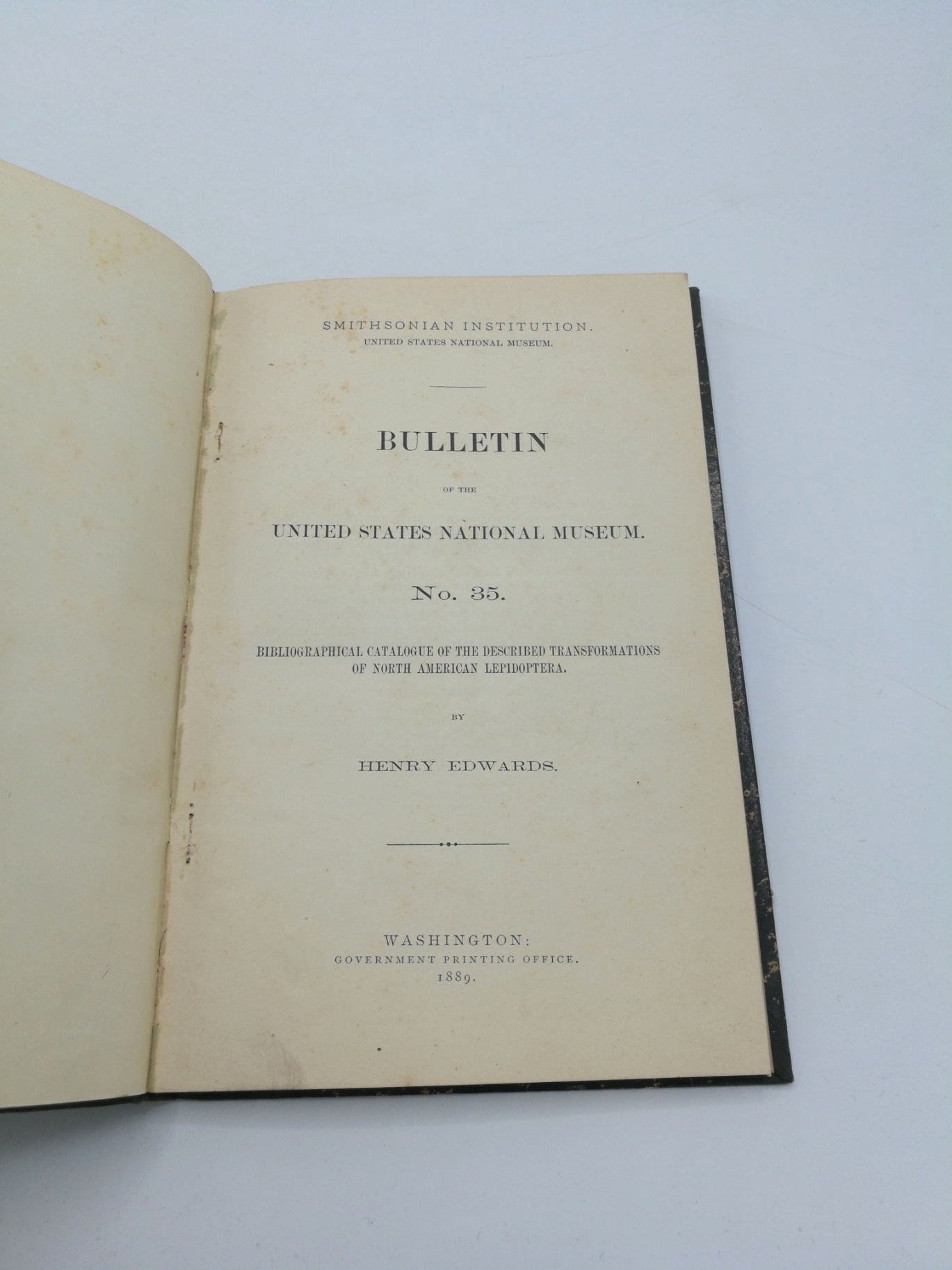 Edwards, Henry: Bibliographical catalogue of the described transformations of north amercian lepidoptera Bulletin of the United States National Museum No. 35