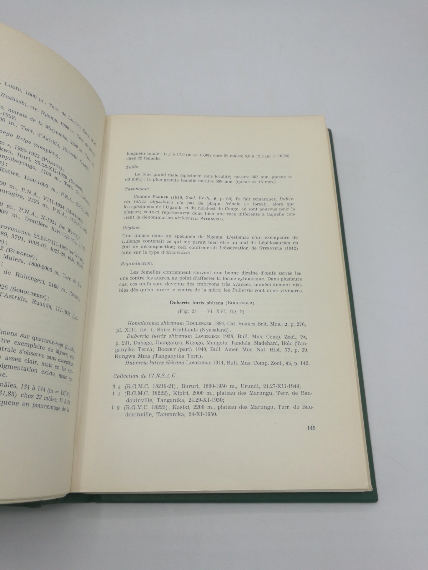 Laurent, R. F.: Contribution à l'Herpétologie de la Région des Grands Lacs de l'Afrique centrale. Annalen van het Koninklijk Museum Van Belgisch-Congo Tervuren (Belgie)