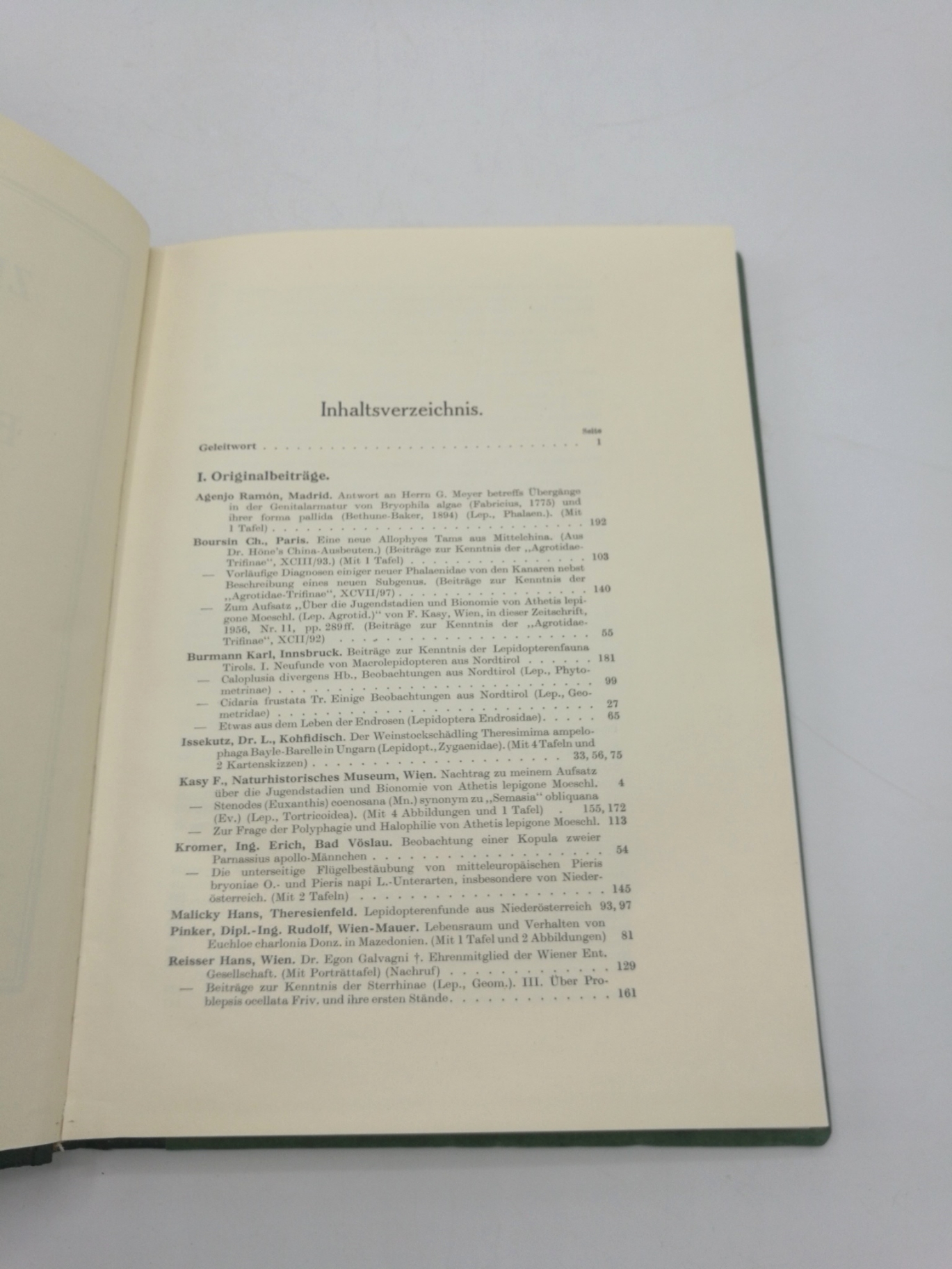 Wiener Entomologischen Gesellschaft (Hrsg.), : Zeitschrift d. Wiener Entomologischen Gesellschaft, 42. Jahrgang, 68. Band 1957, Nr 1-12 (=vollst.). Gebunden! 