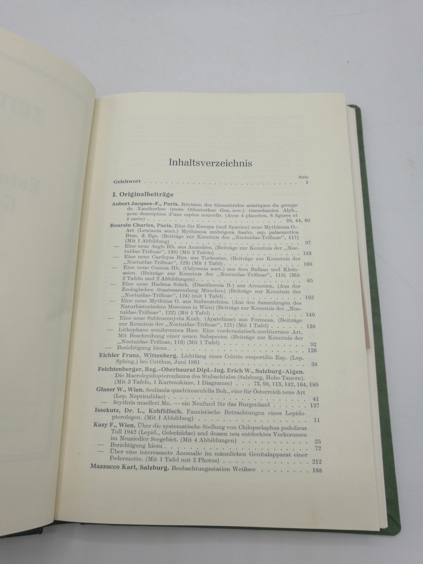 Wiener Entomologischen Gesellschaft (Hrsg.), : Zeitschrift d. Wiener Entomologischen Gesellschaft, 47. Jahrgang, 73. Band 1962, Nr 1-12 (=vollst.). Gebunden! 