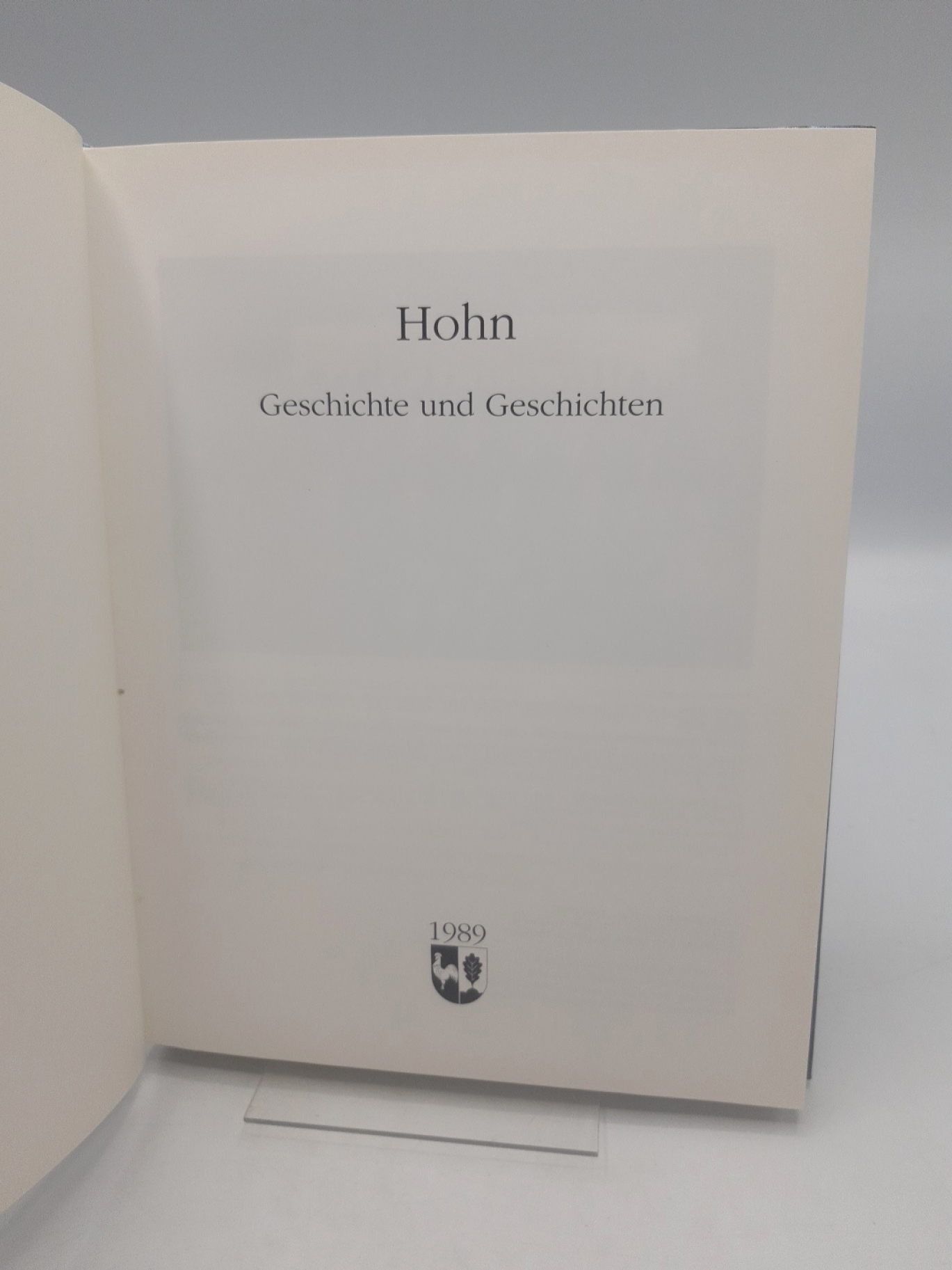 Arbeitskreis Hohner Chronik (Hrsg.):  Hohn. Geschichte und Geschichten