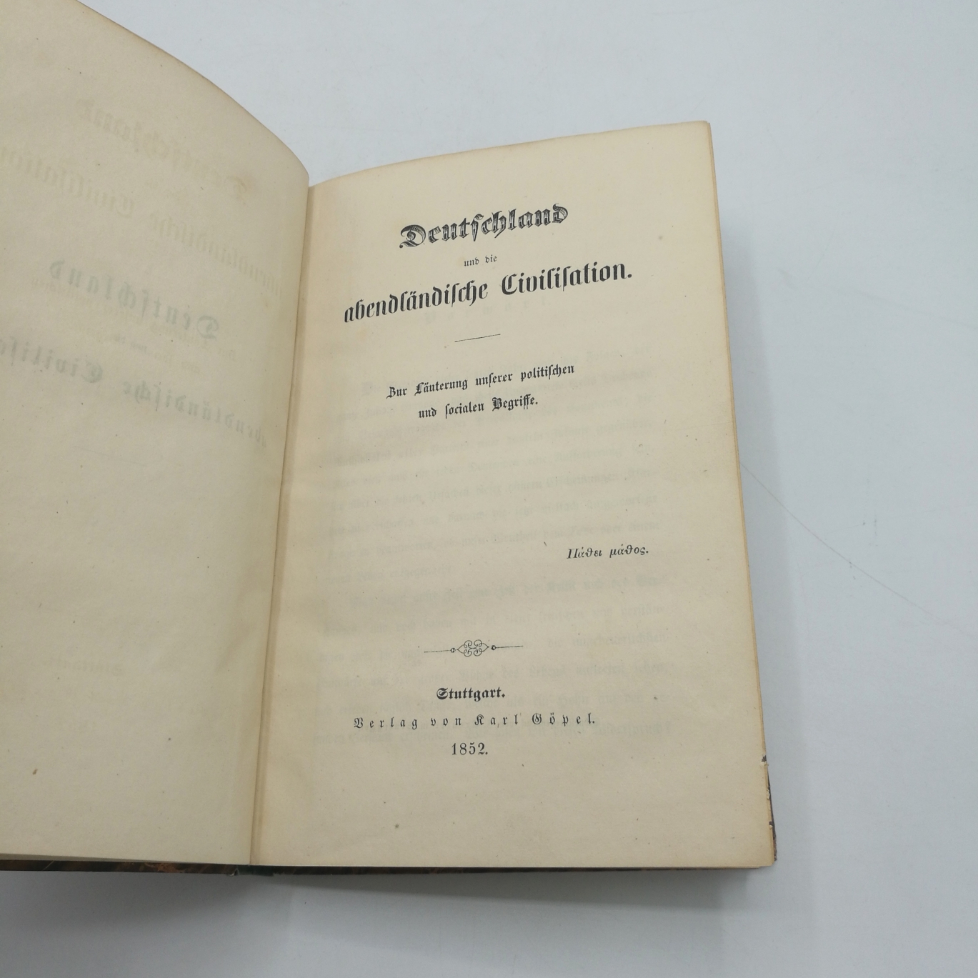 [Gustav Diezel], : Deutschland und die abendländische Civilisation. Zur Läuterung unserer politischen und socialen Begriffe.