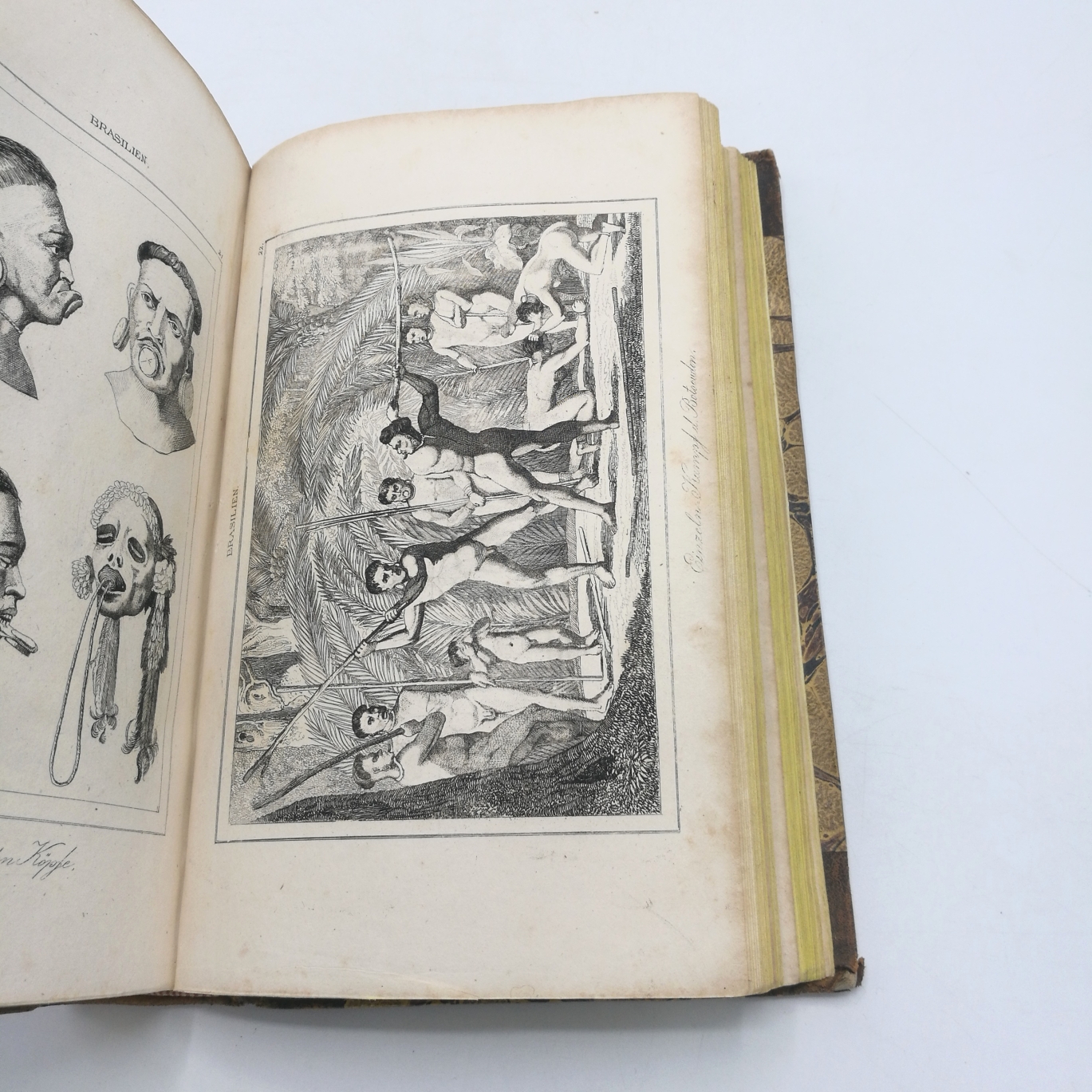 o. Autor, : Welt-Gemälde-Gallerie oder Geschichte und Beschreibung aller Länder und Völker, ihrer Religionen, Sitten, Gebräuche u.s.w. Amerika. Erster Band Brasilien. Columbien und Guyana.