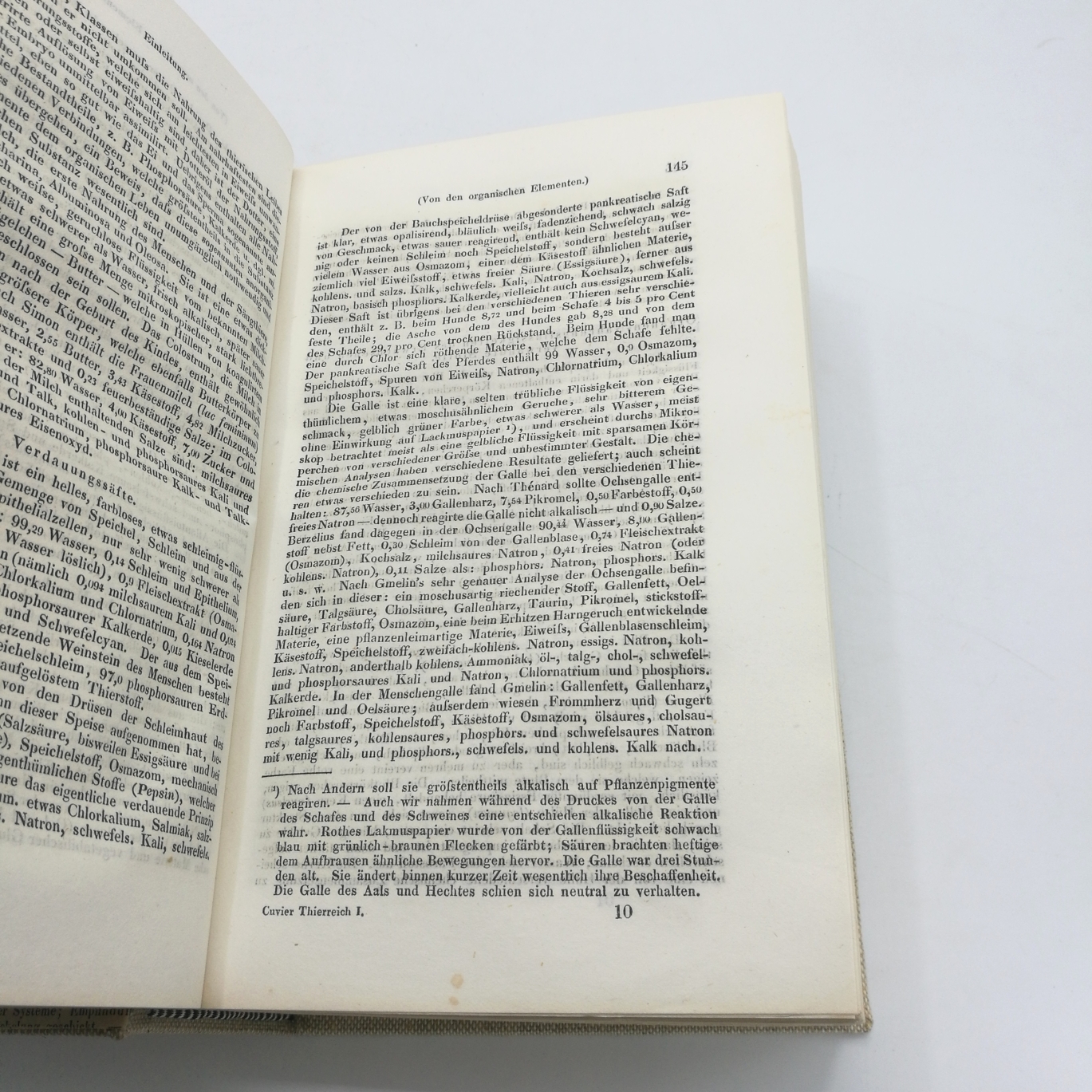 Cuvier, Freiherr Georg v.: Das Thierreich geordnet nach seiner Organisation als Grundlage der Naturgeschichte der Thiere und als Einleitung in die vergleichende Anatomie. Erster Theil.