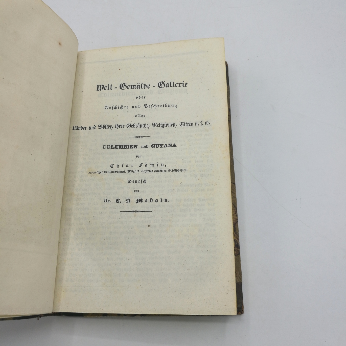 Mebold, Carl August: Welt-Gemälde-Gallerie oder Geschichte und Beschreibung aller Länder und Völker. 6 Teile in 1 Band