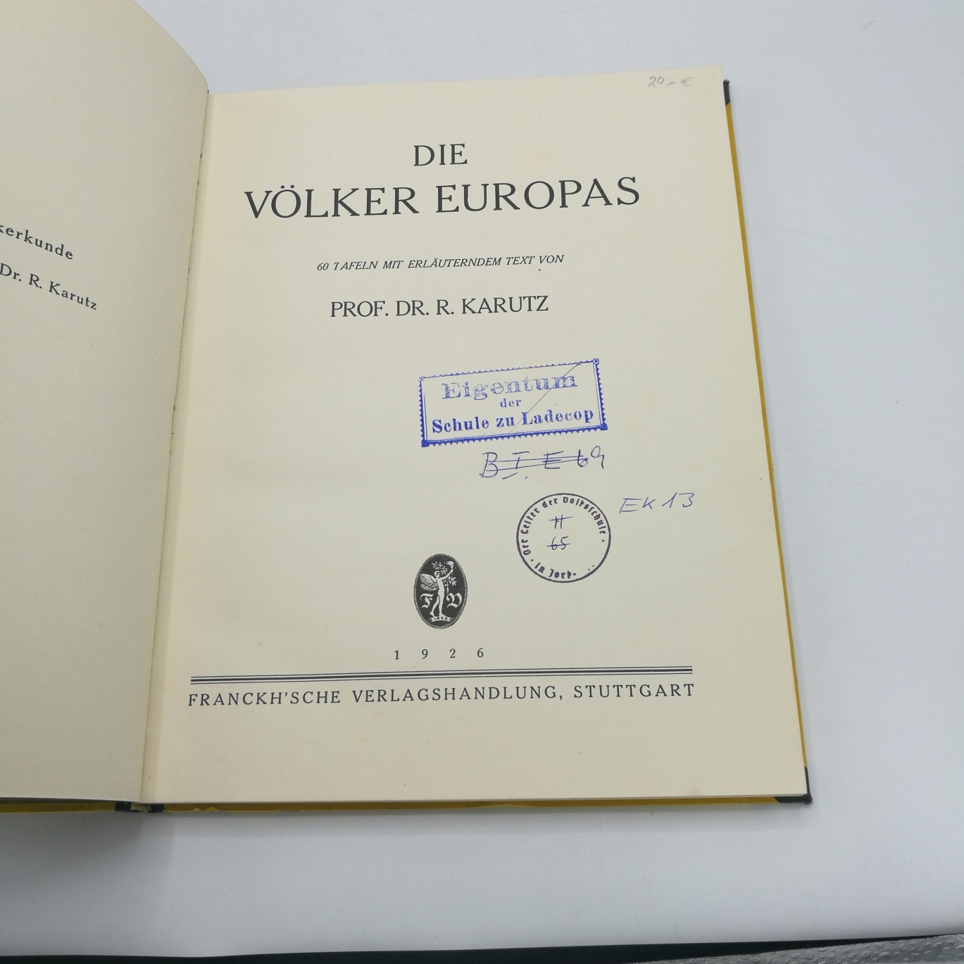 Karutz, R: Die Völker Europas. Atlas der Völkerkunde Band 2.