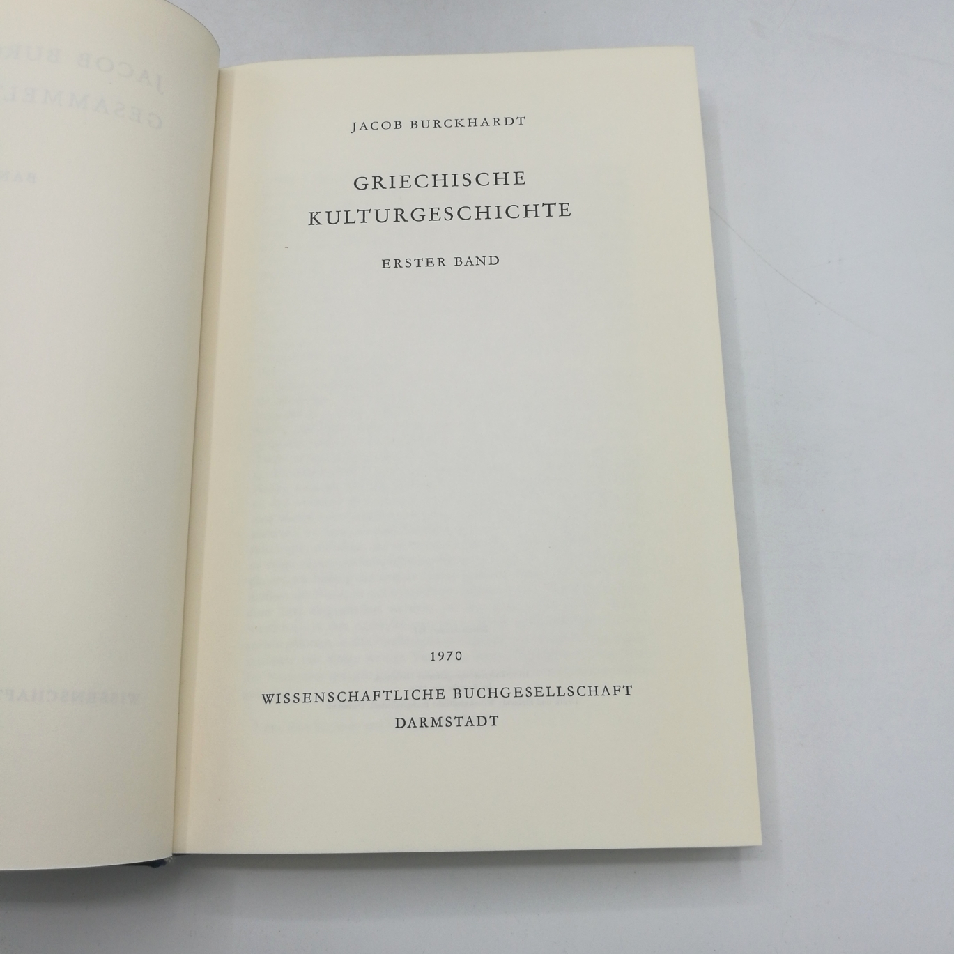 Burckhardt, Jacob: Griechische Kulturgeschichte. 4 Bände (=vollst.) Gesammelte Werke. Band V-VIII