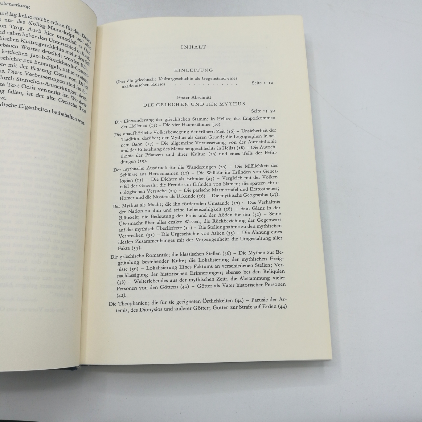 Burckhardt, Jacob: Griechische Kulturgeschichte. 4 Bände (=vollst.) Gesammelte Werke. Band V-VIII