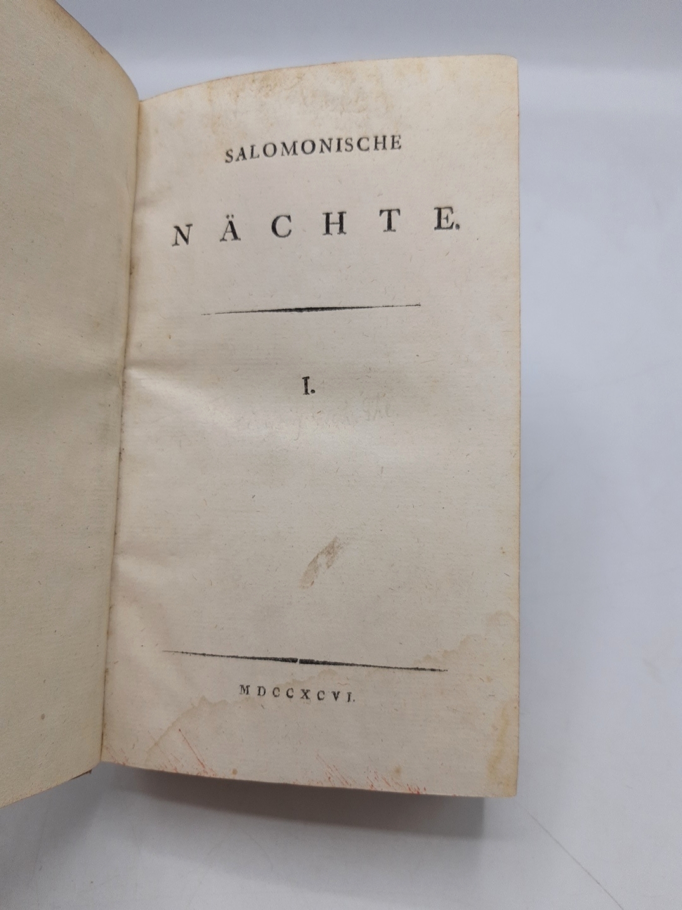 Zschokke, Heinrich: Salomonische Nächte I. / Die Zauberin Sidonia. Zwei Erstausgaben in einem Band.