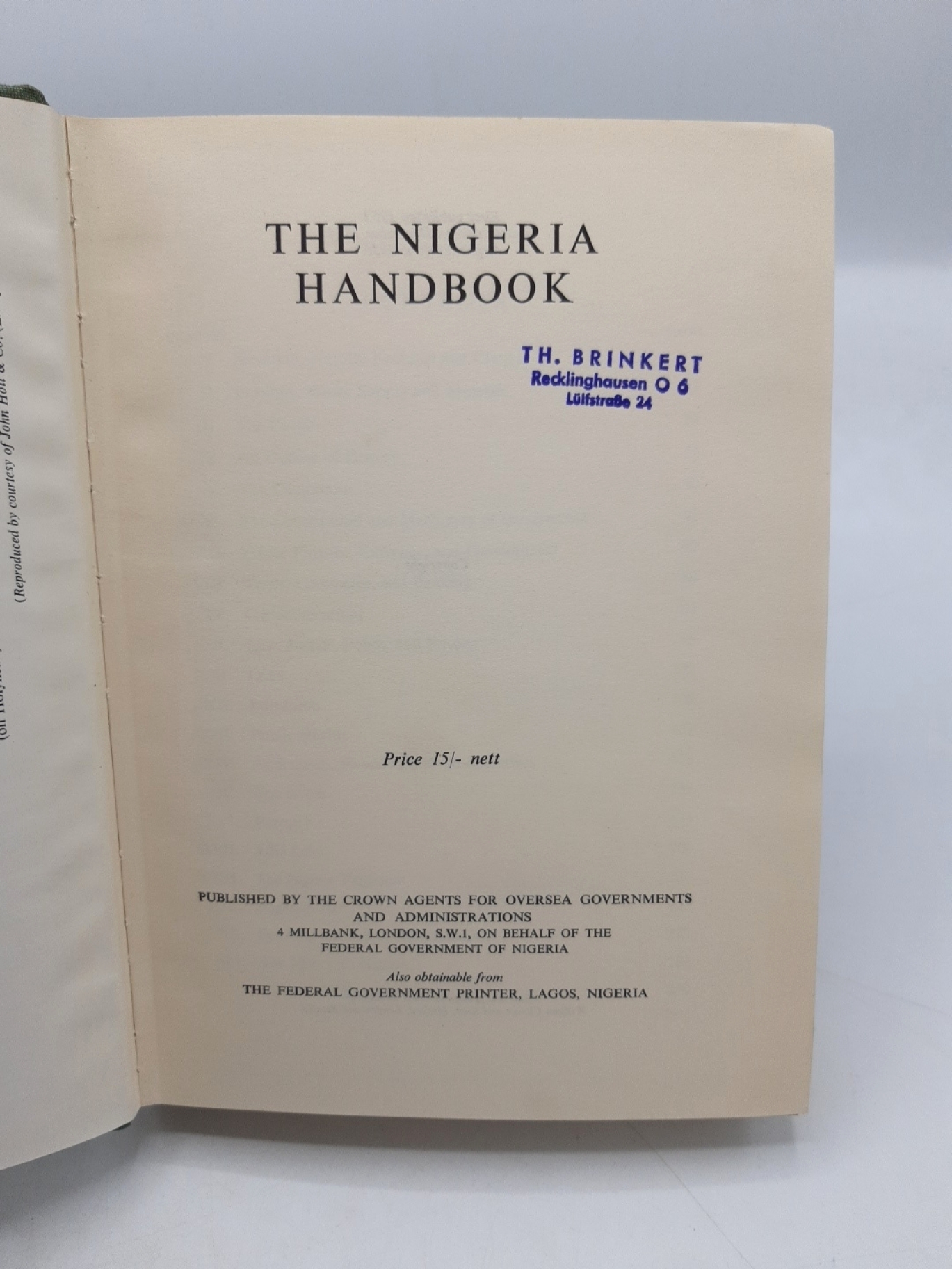 o. Autor, : The Nigeria Handbook. 3. Auflage. 