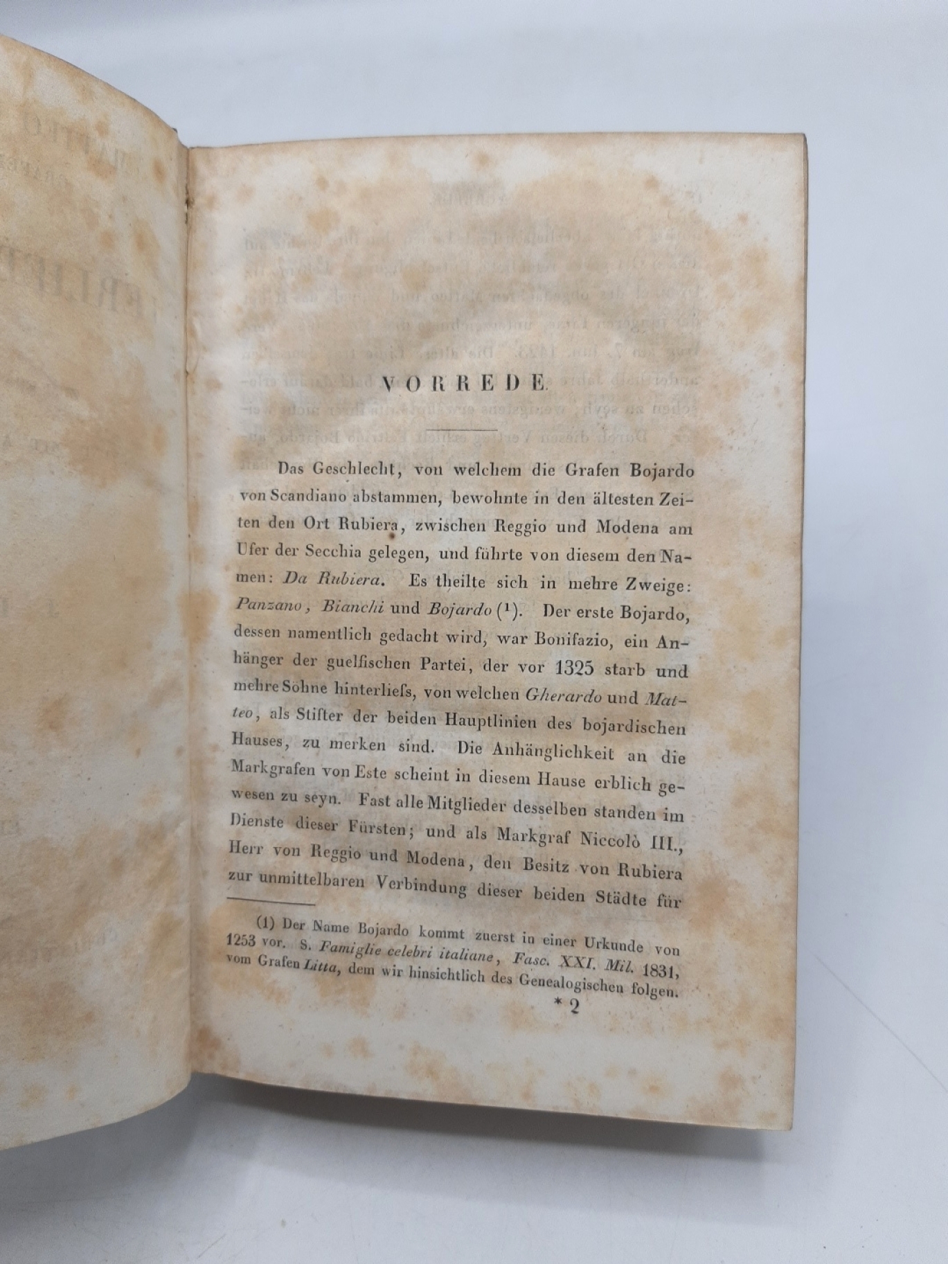 Matteo Maria Bojardo: Matteo Maria Bojardo´s, Grafen von Scaniano, Verliebter Roland. Zum erstenmale verdeutscht und mit Anmerkungen versehen von J.D. Gries [komplett in 4 Bänden]