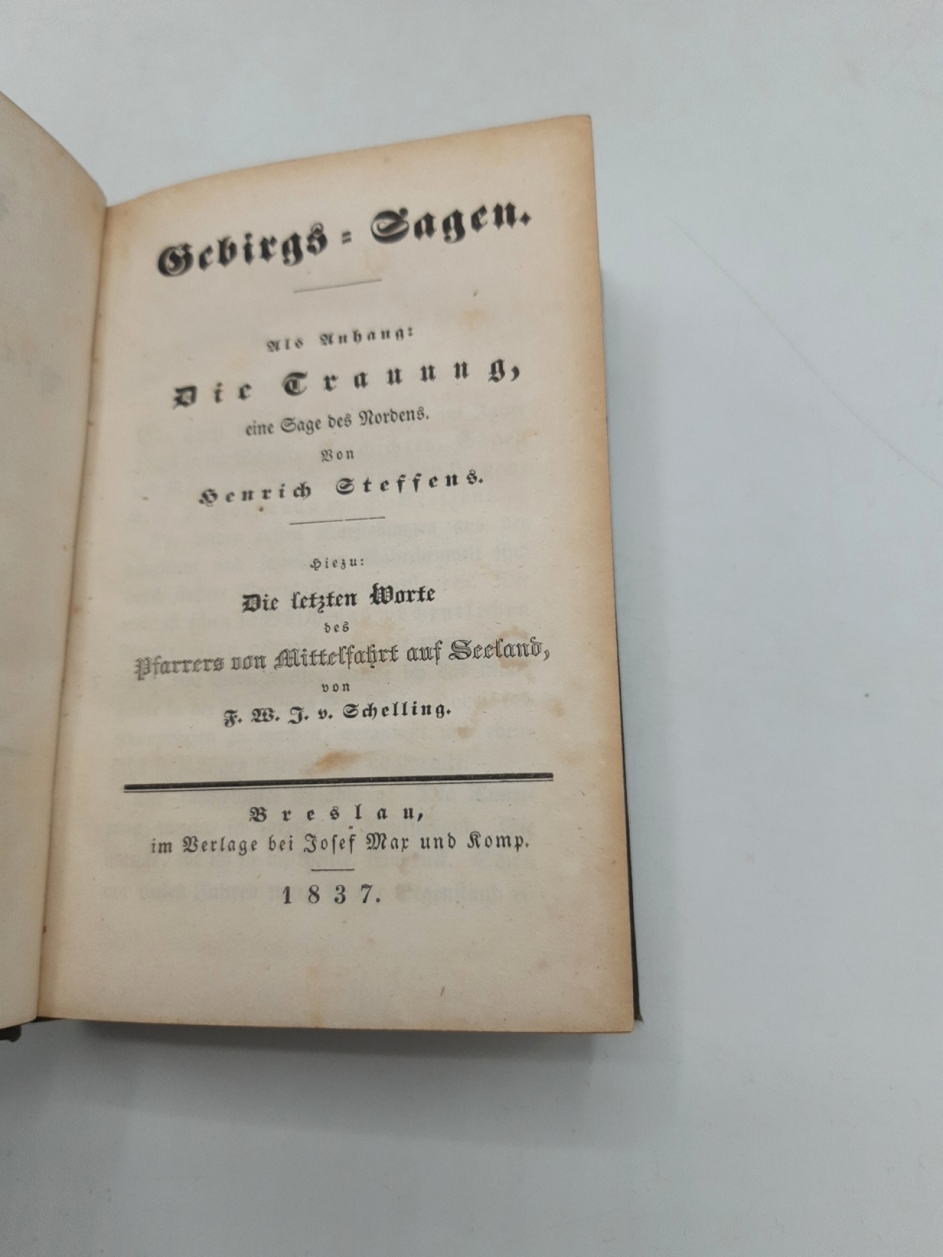 Steffens, Heinrich: Novellen von Heinrich Steffens. Gesammt-Ausgabe. 1.- 3., 10.- 16. Band in 4 Büchern 